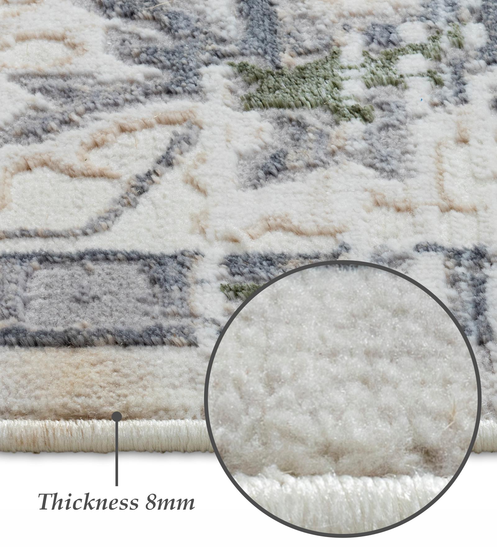 Cuba Polyester Classical Carpet Green