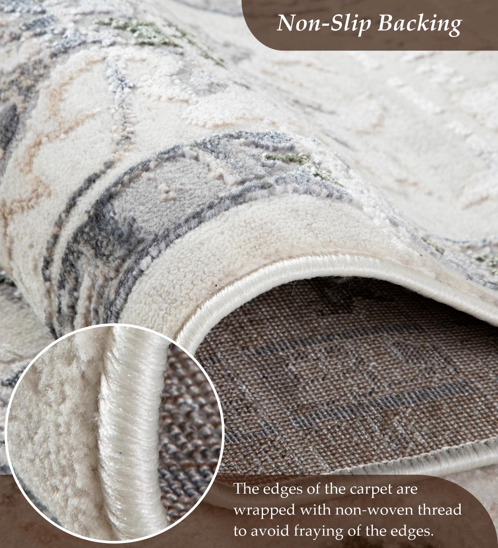 Cuba Polyester Classical Carpet Green