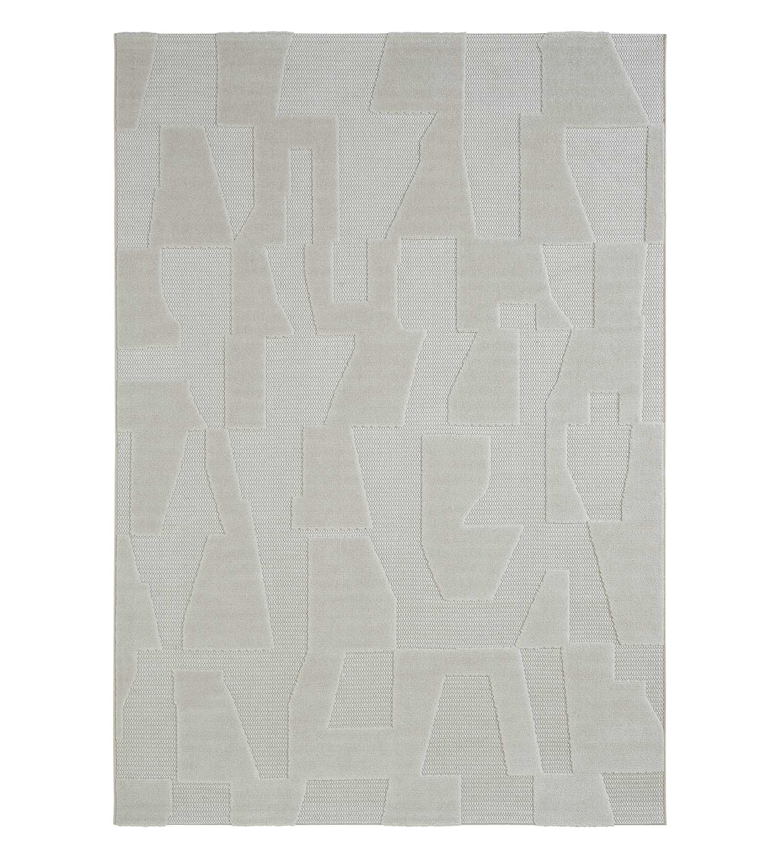 Rosa Polyester Abstract Runner Beige