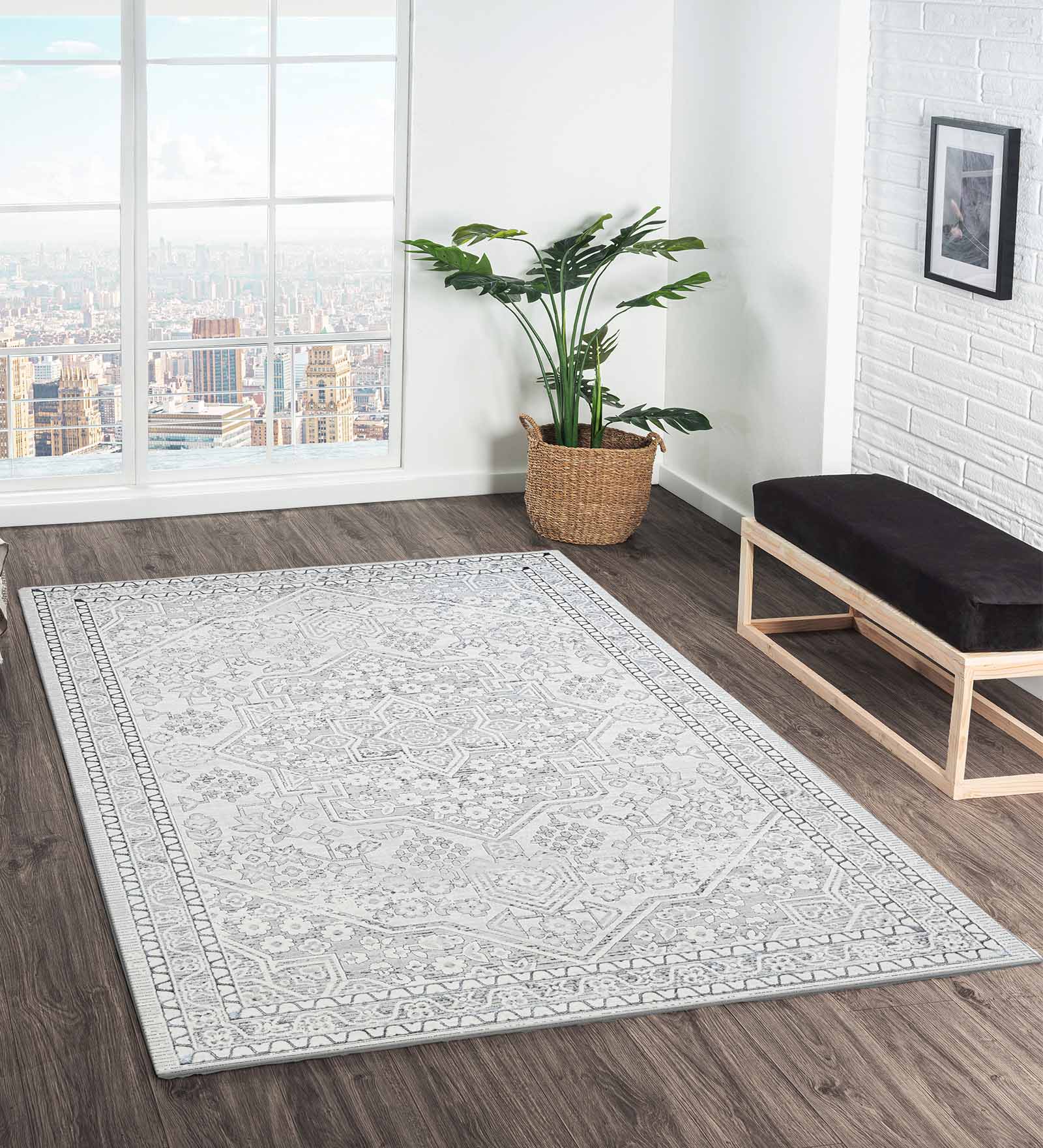 Gul Polyester Classical Carpet Cream