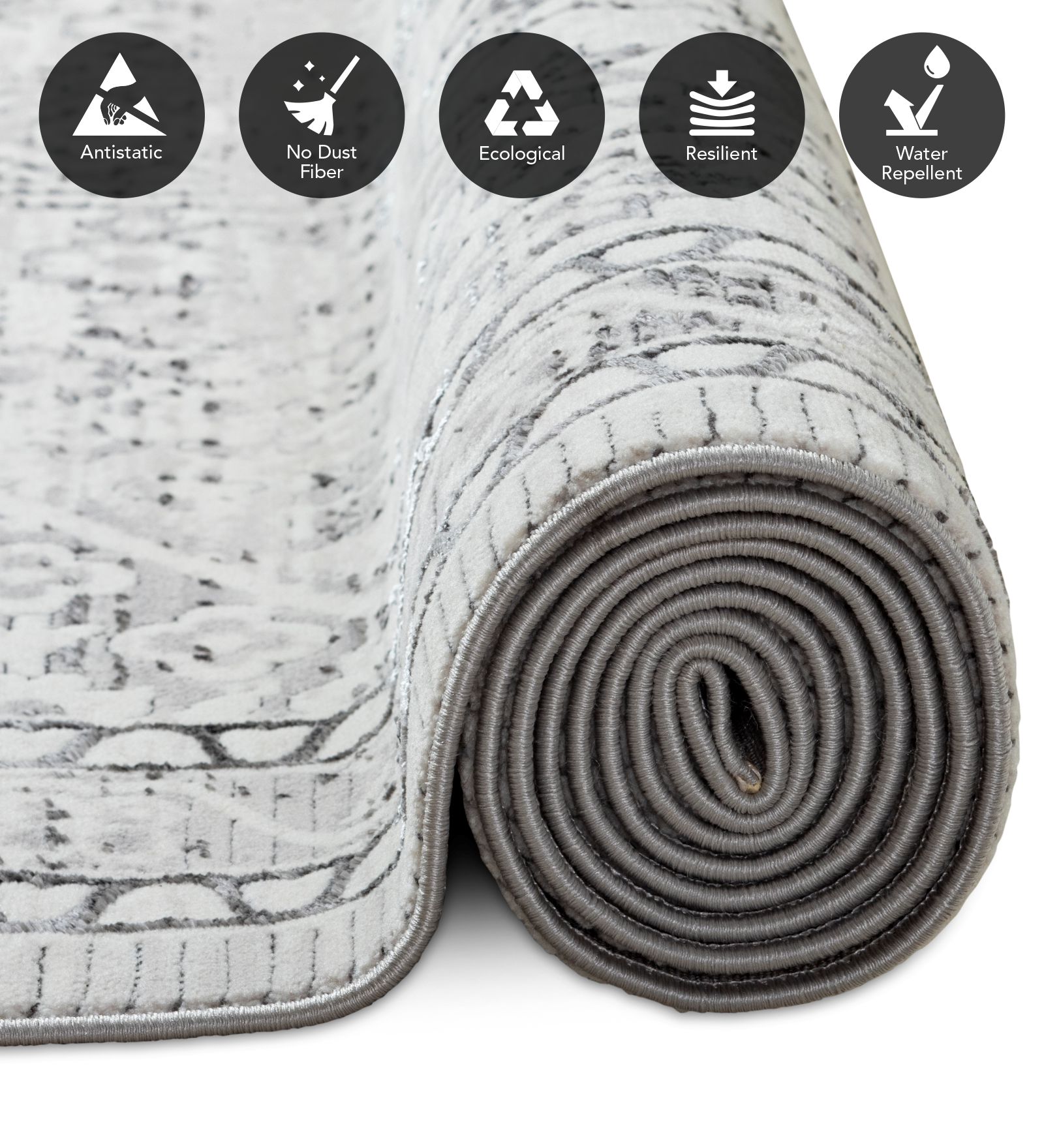 Gul Polyester Classical Carpet Cream