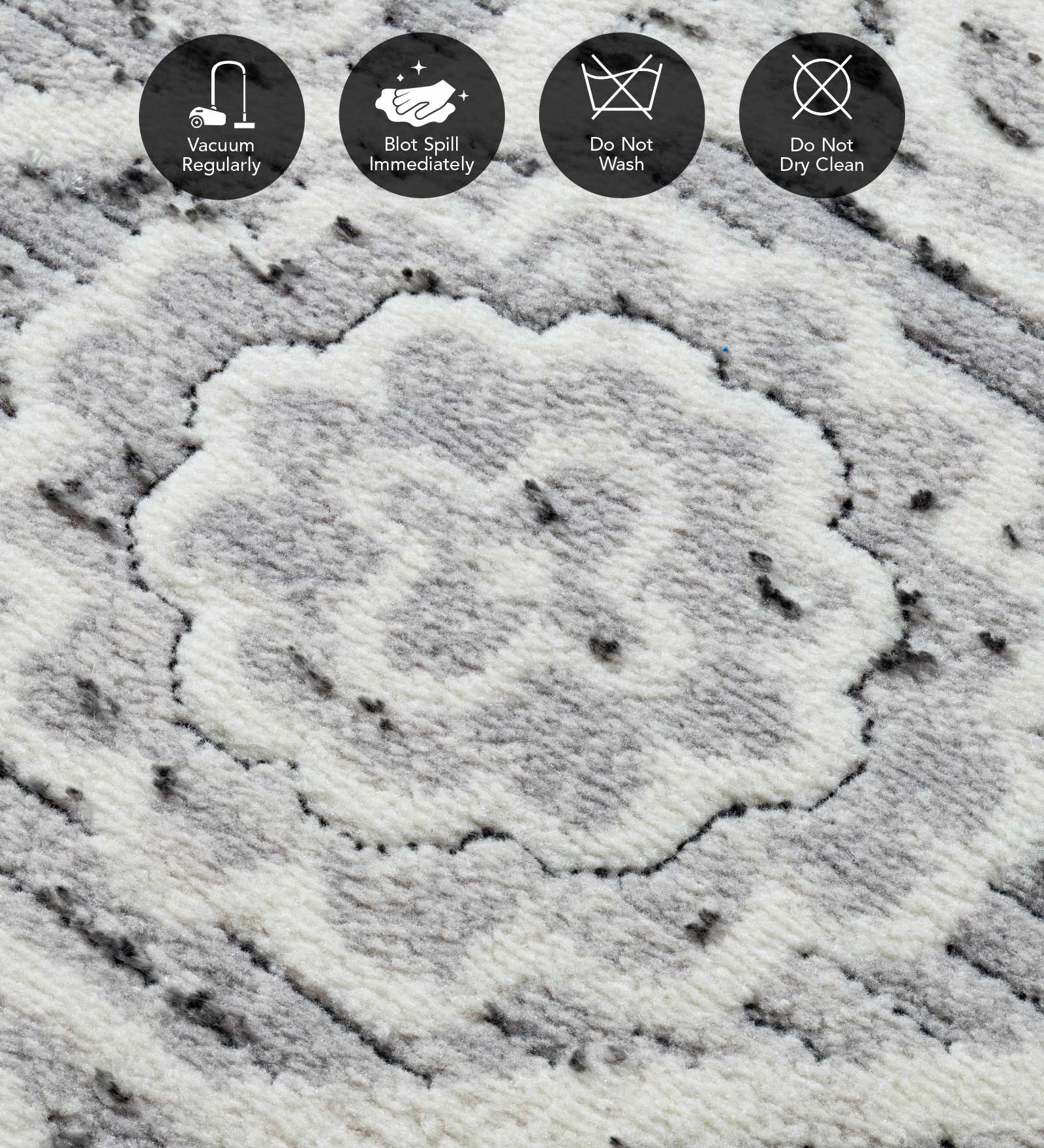 Gul Polyester Classical Carpet Cream