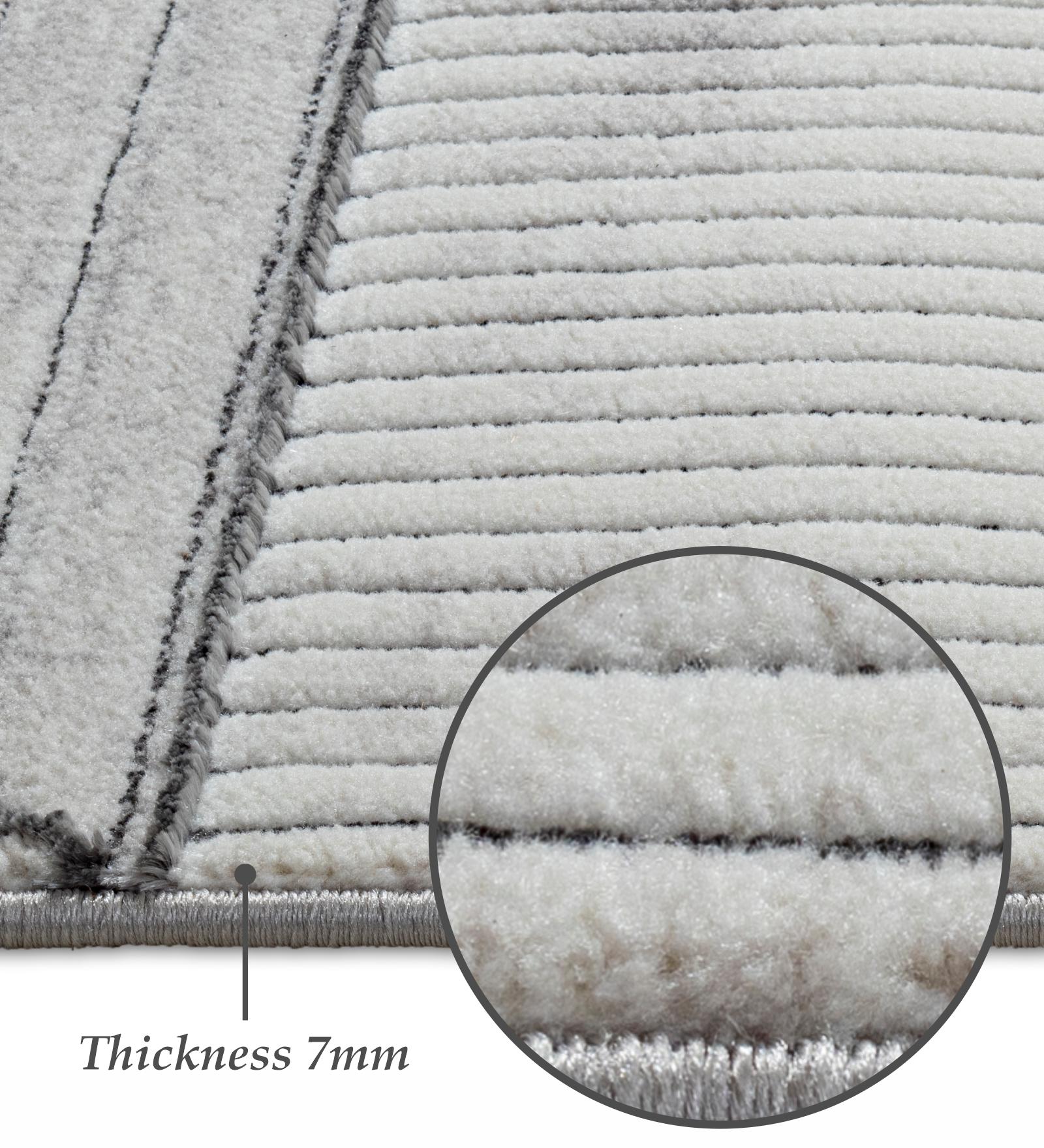 Gul Polyester Abstract Carpet Cream