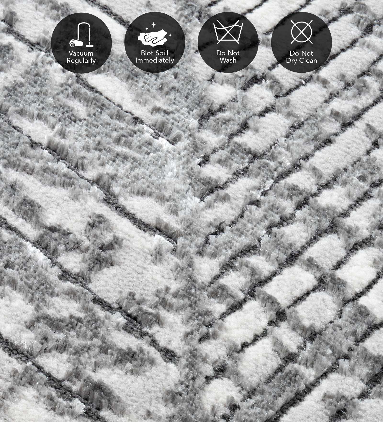 Gul Polyester Abstract Carpet Cream