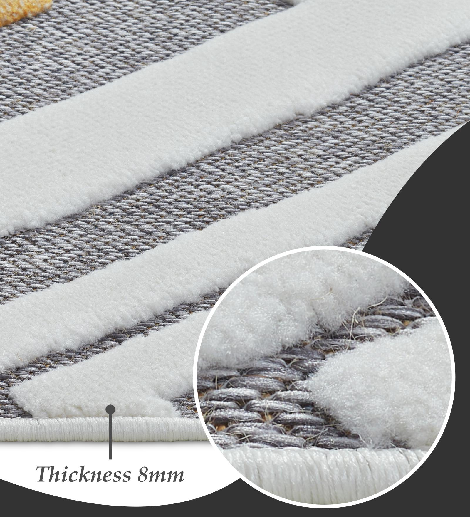 Benz Polyester Geometric Runner Grey