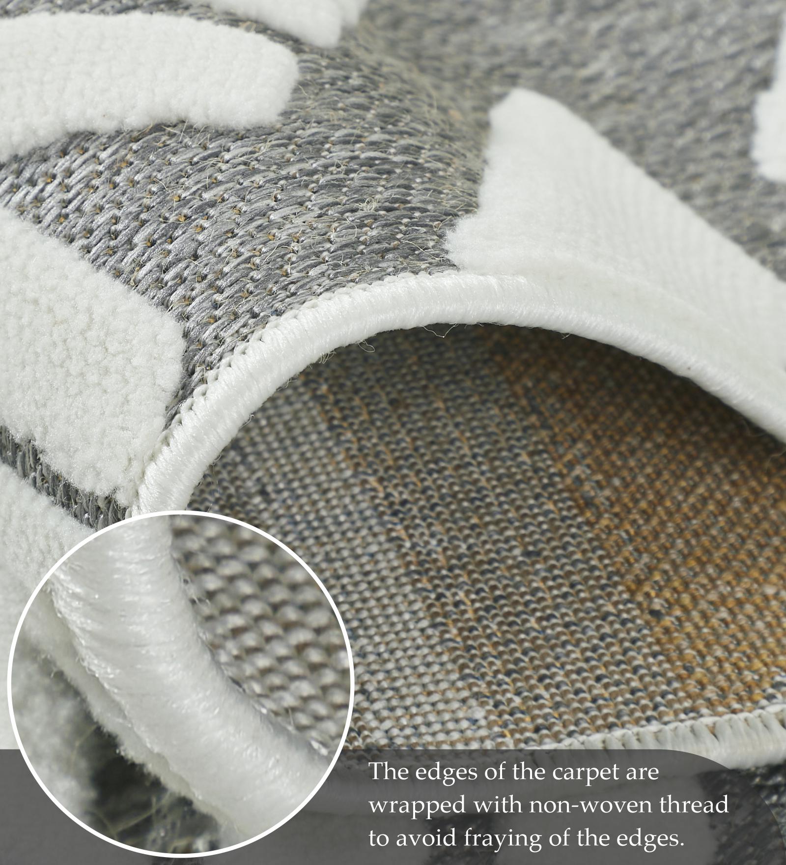 Benz Polyester Geometric Runner Grey