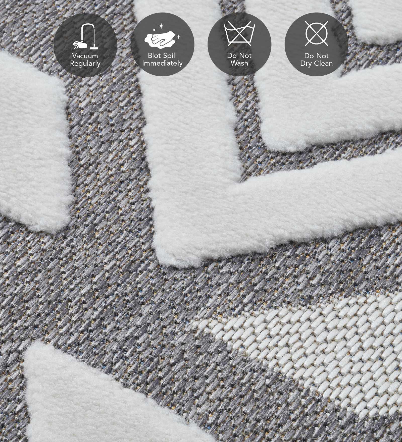 Benz Polyester Geometric Runner Grey