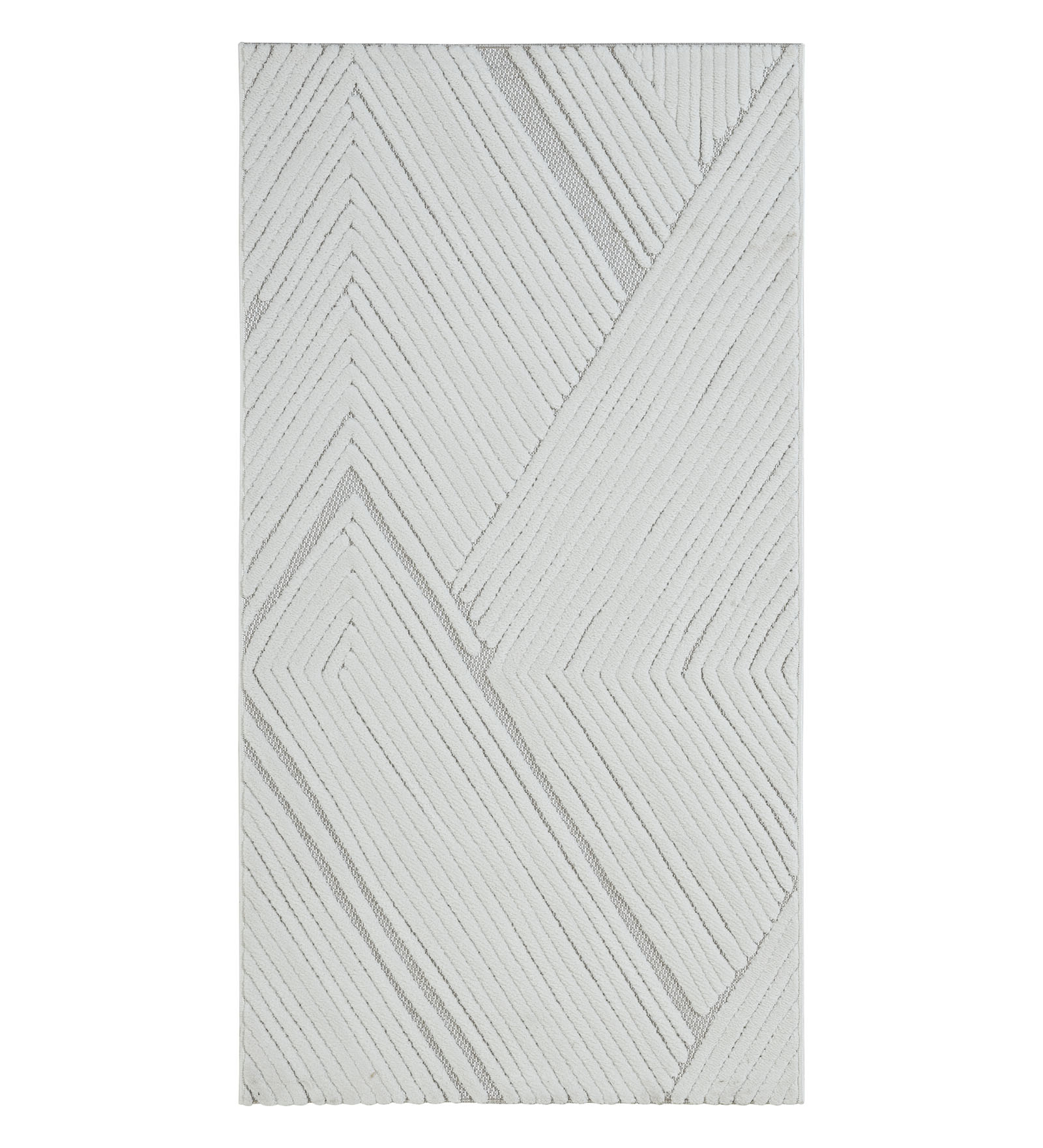 Benz Polyester Abstract Runner Cream