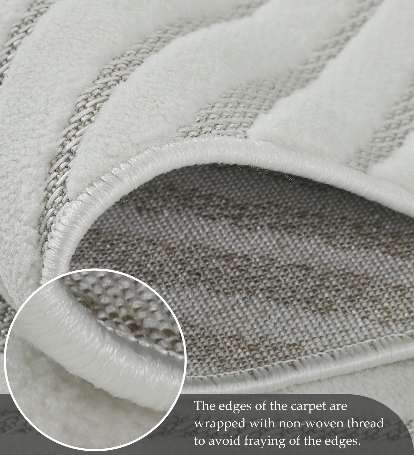 Benz Polyester Abstract Runner Cream