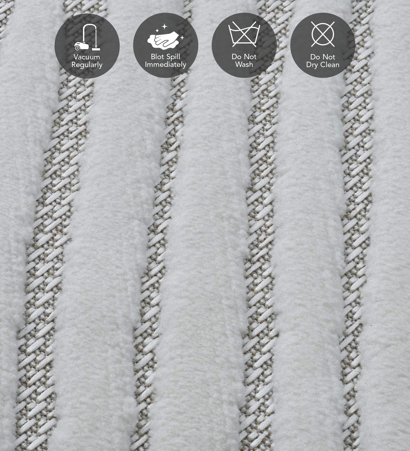 Benz Polyester Abstract Runner Cream