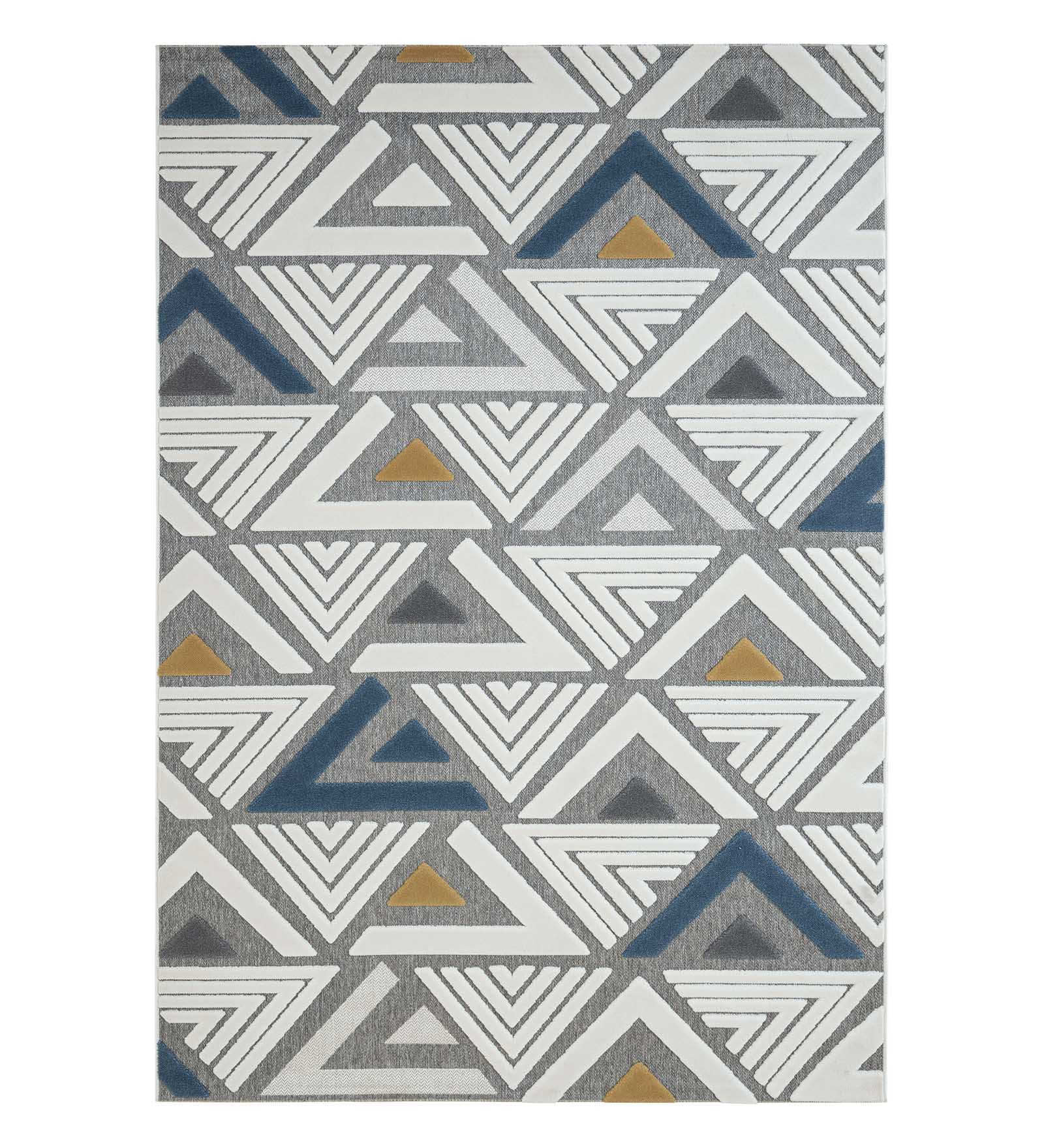 Benz Polyester Geometric Carpet Grey