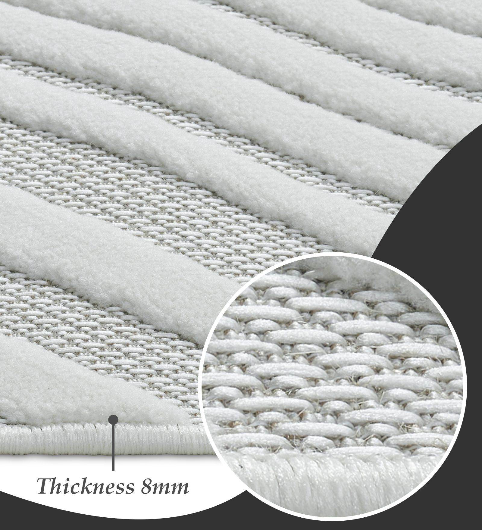 Benz Polyester Abstract Carpet Cream