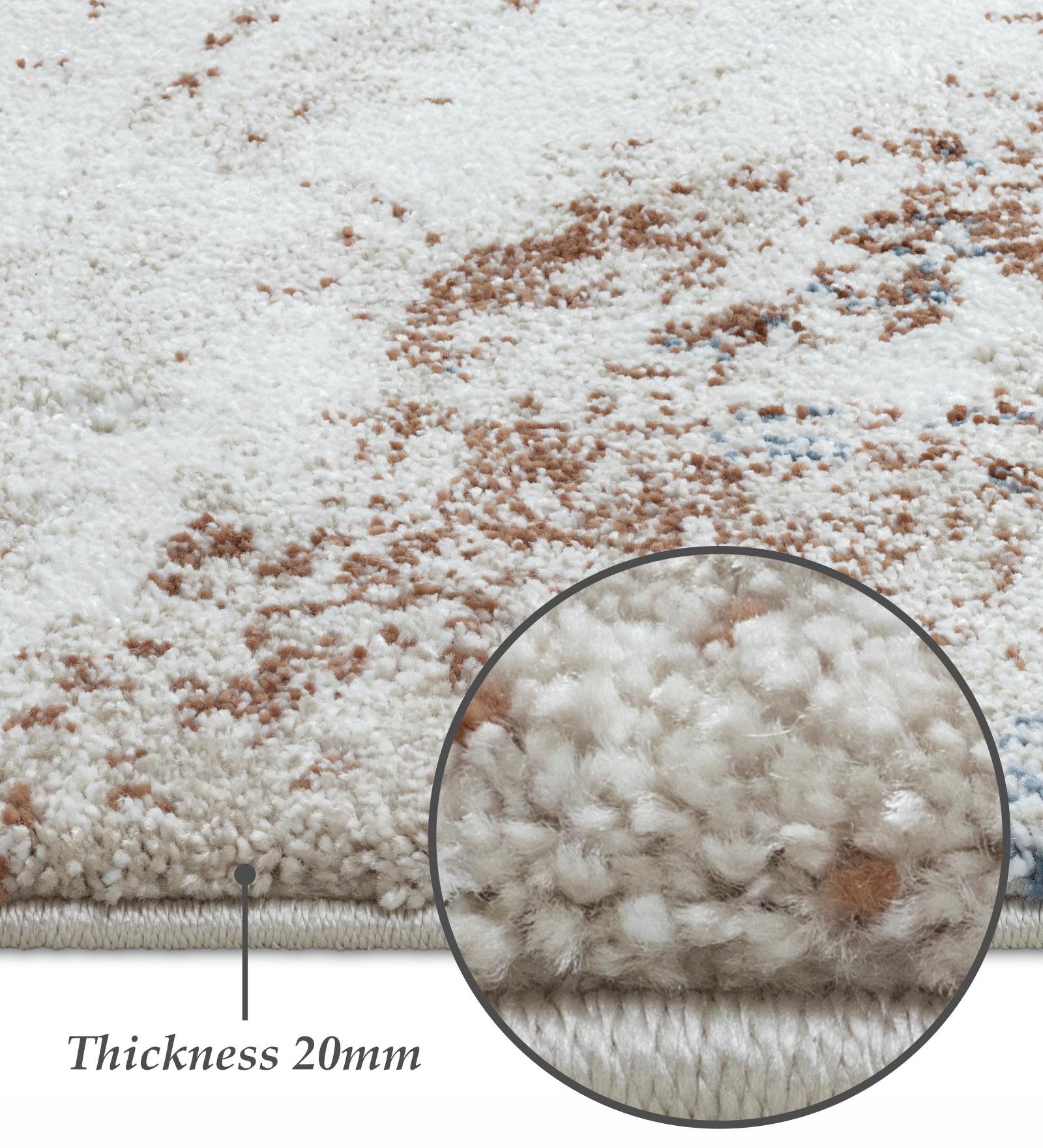 Cyrus Abstract Machine Made Carpet Cream