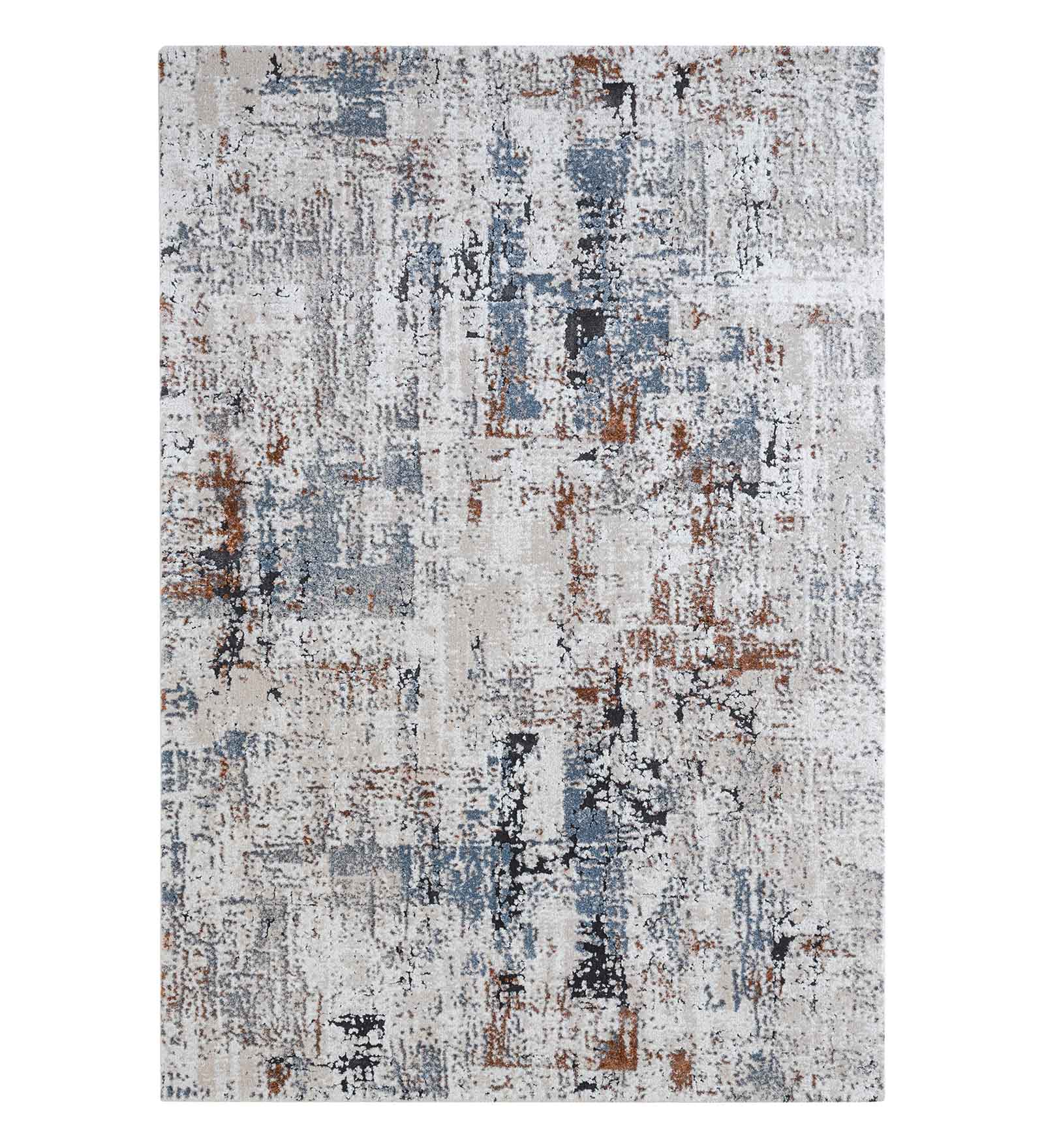 Cyrus Abstract Machine Made Carpet Blue