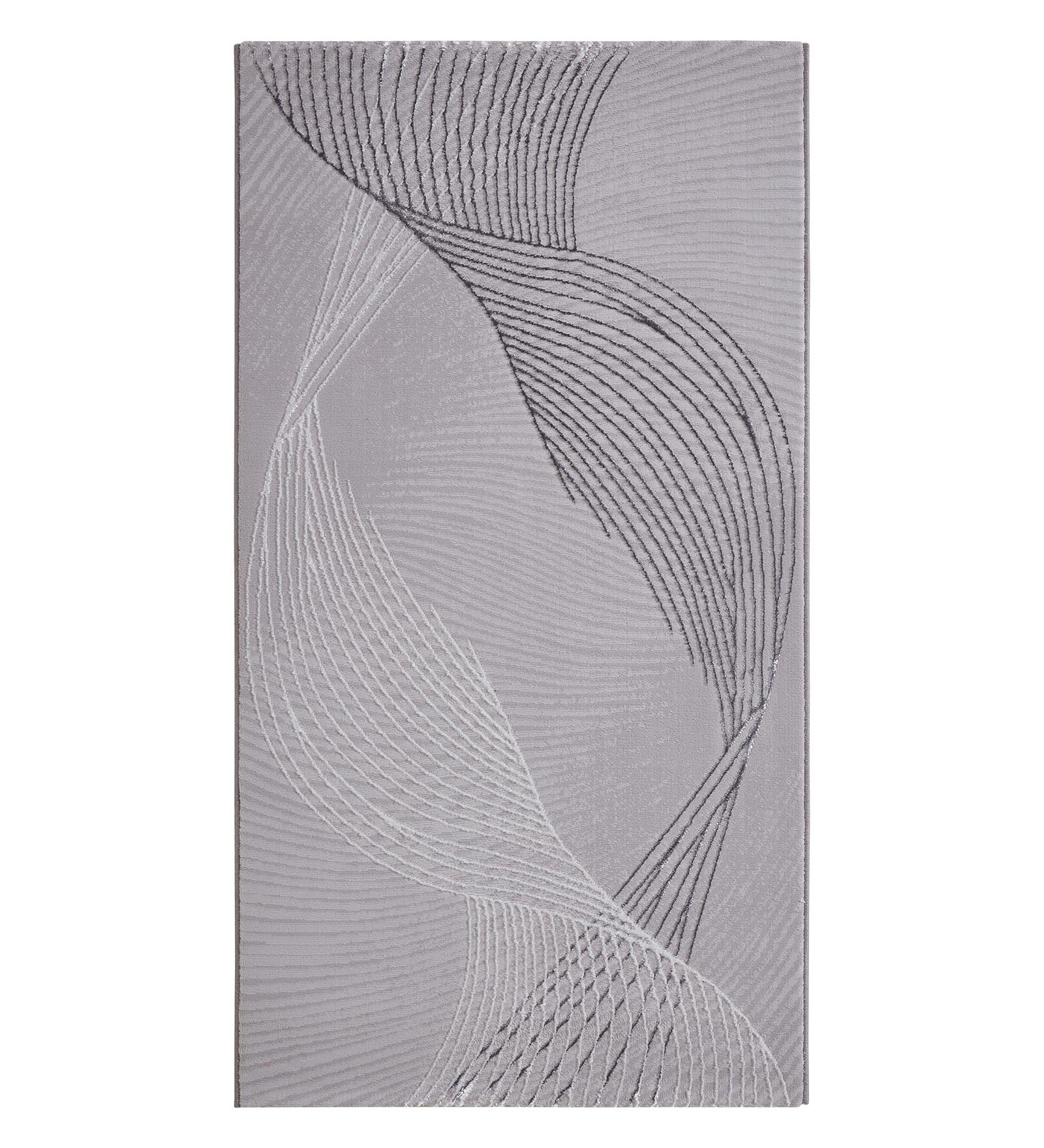 Tuscany Polyester Modern Runner Grey