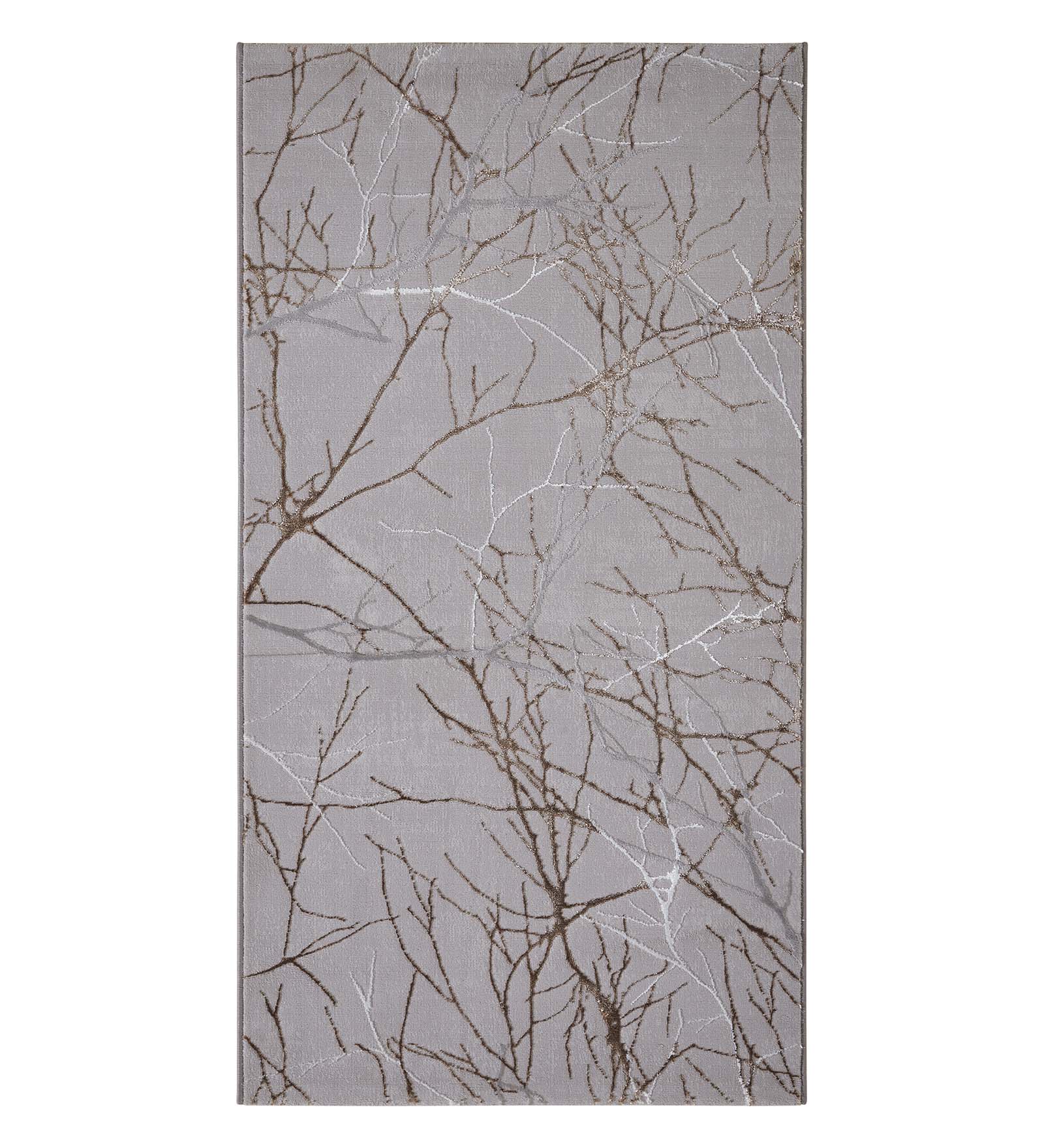 Tuscany Polyester Abstract Runner Grey