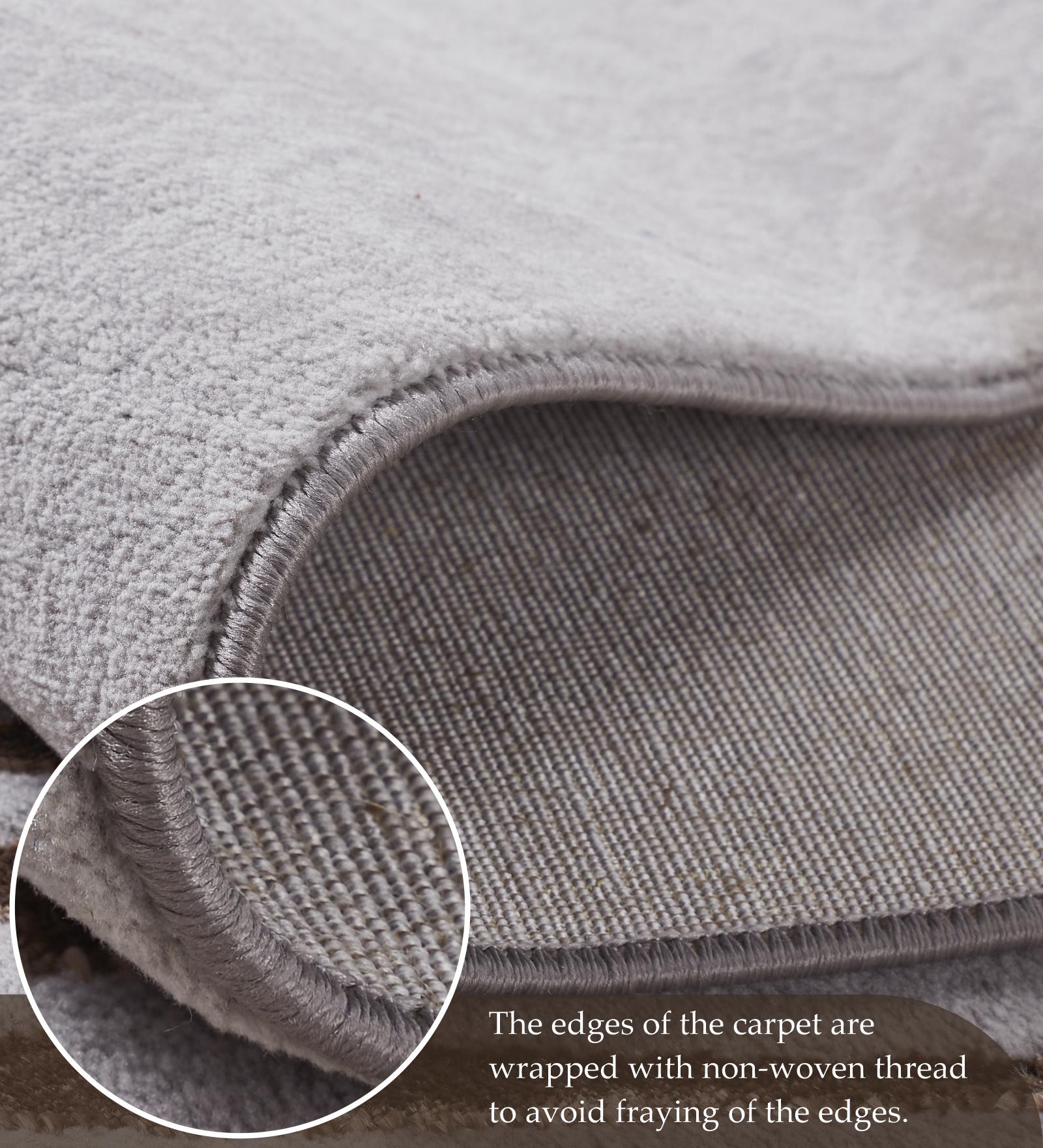 Tuscany Polyester Abstract Runner Grey