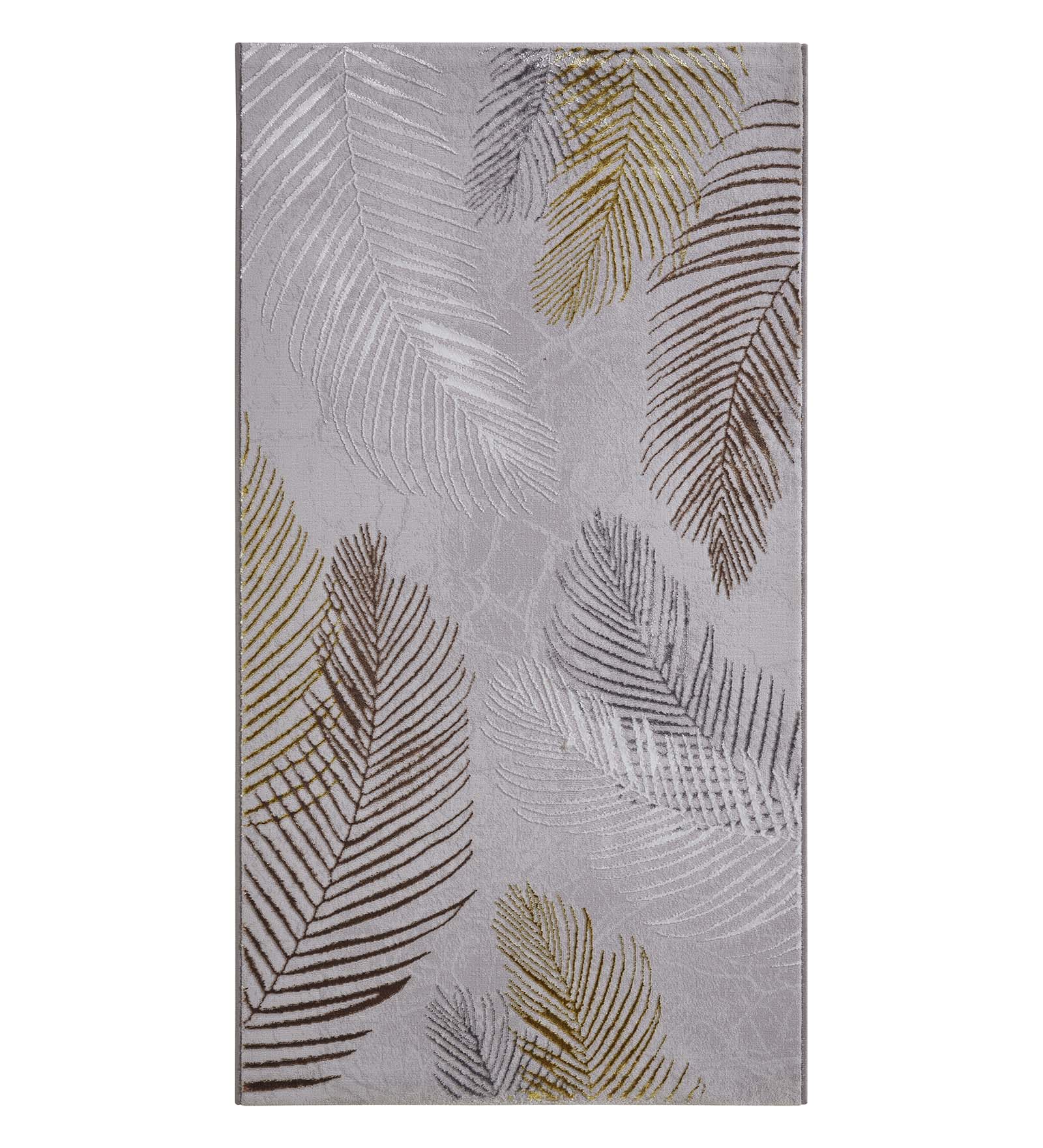 Tuscany Polyester Abstract Runner Grey