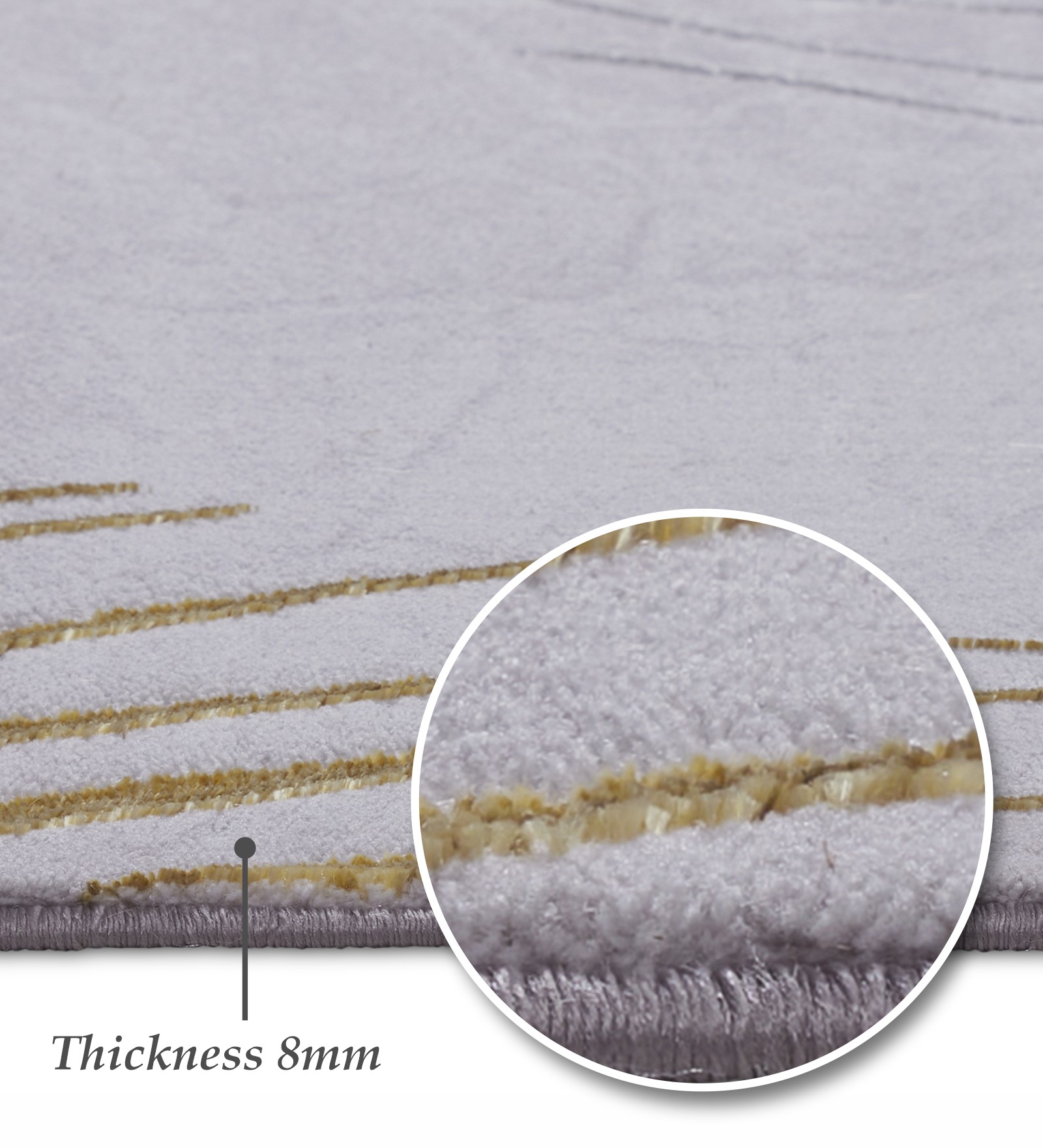 Tuscany Polyester Abstract Runner Grey