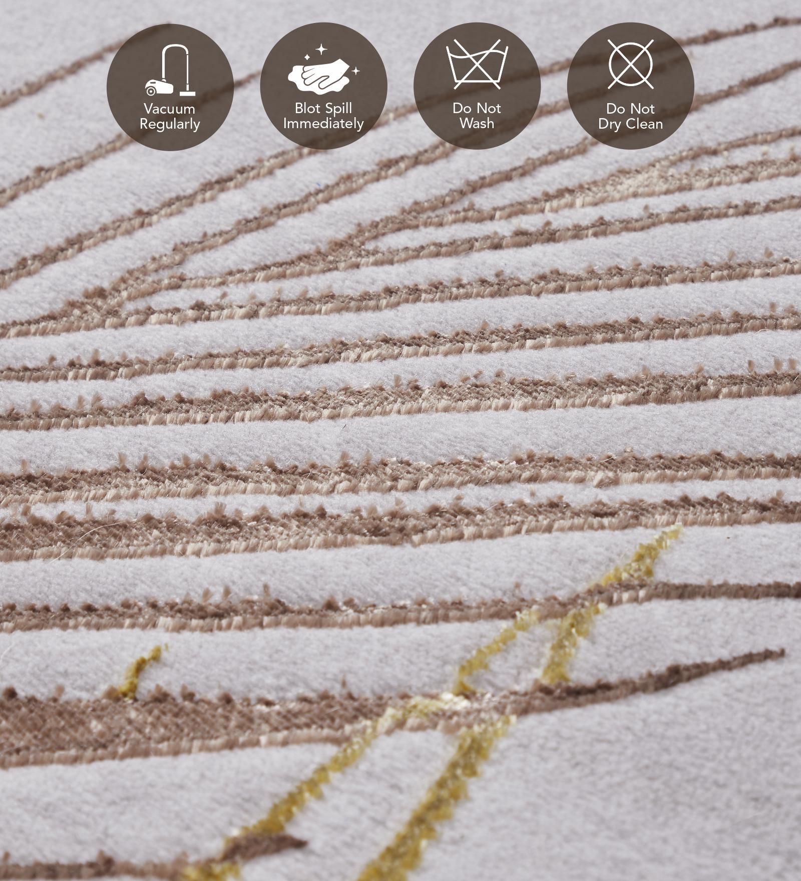 Tuscany Polyester Abstract Runner Grey