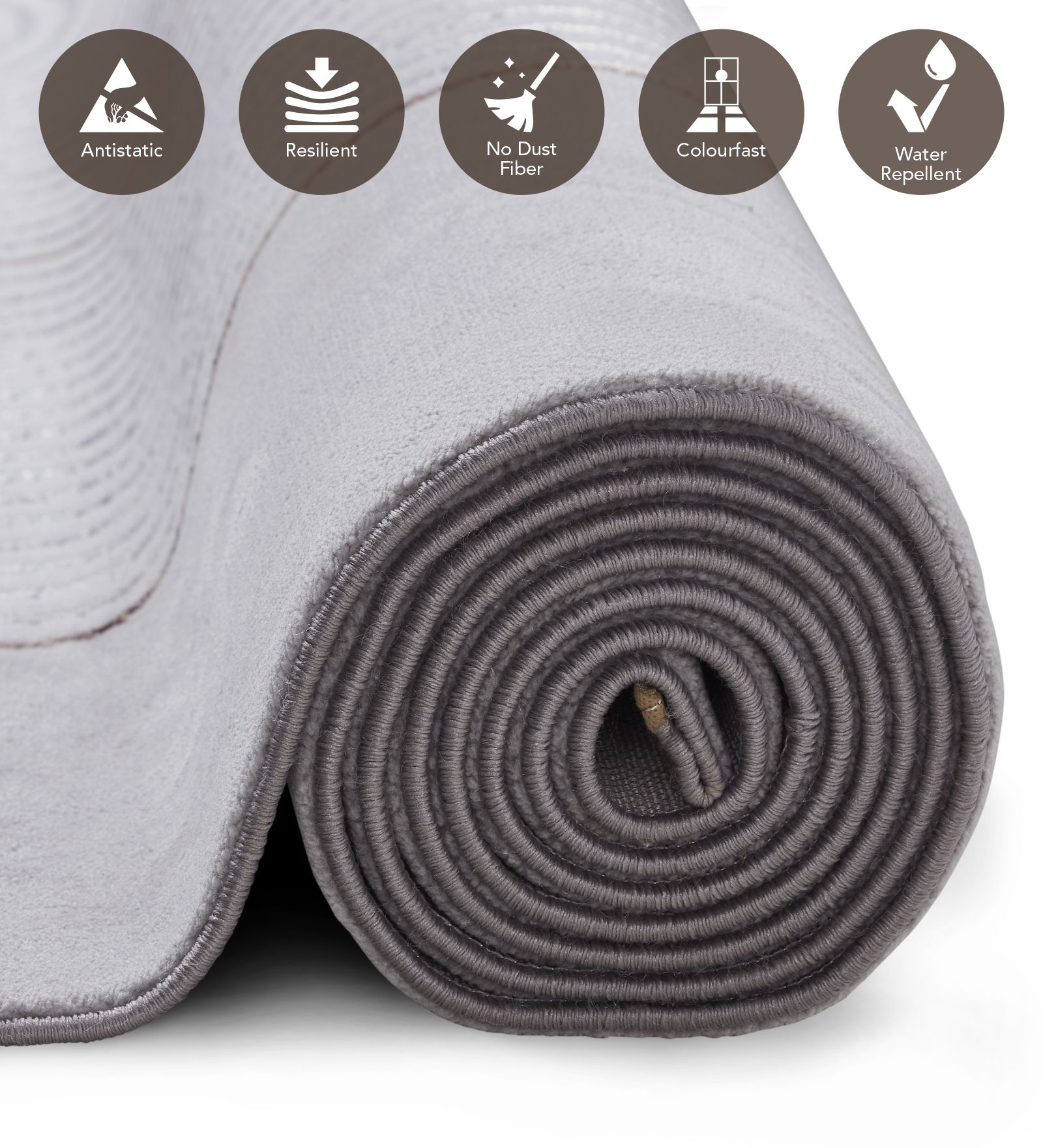 Tuscany Polyester Abstract Carpet Grey