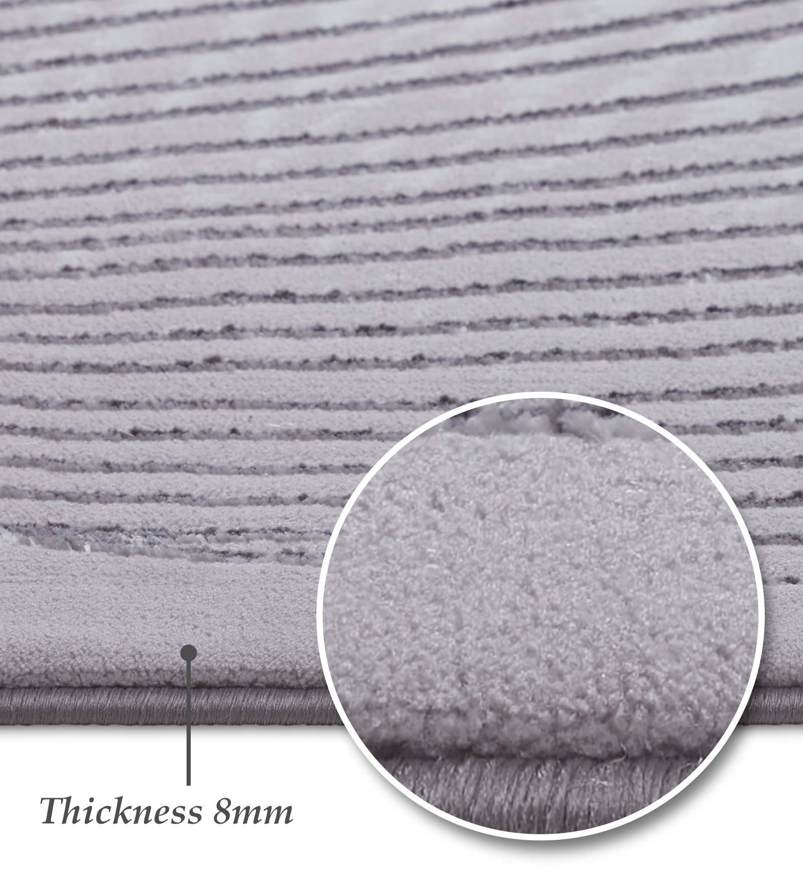 Tuscany Polyester Classical Carpet Grey