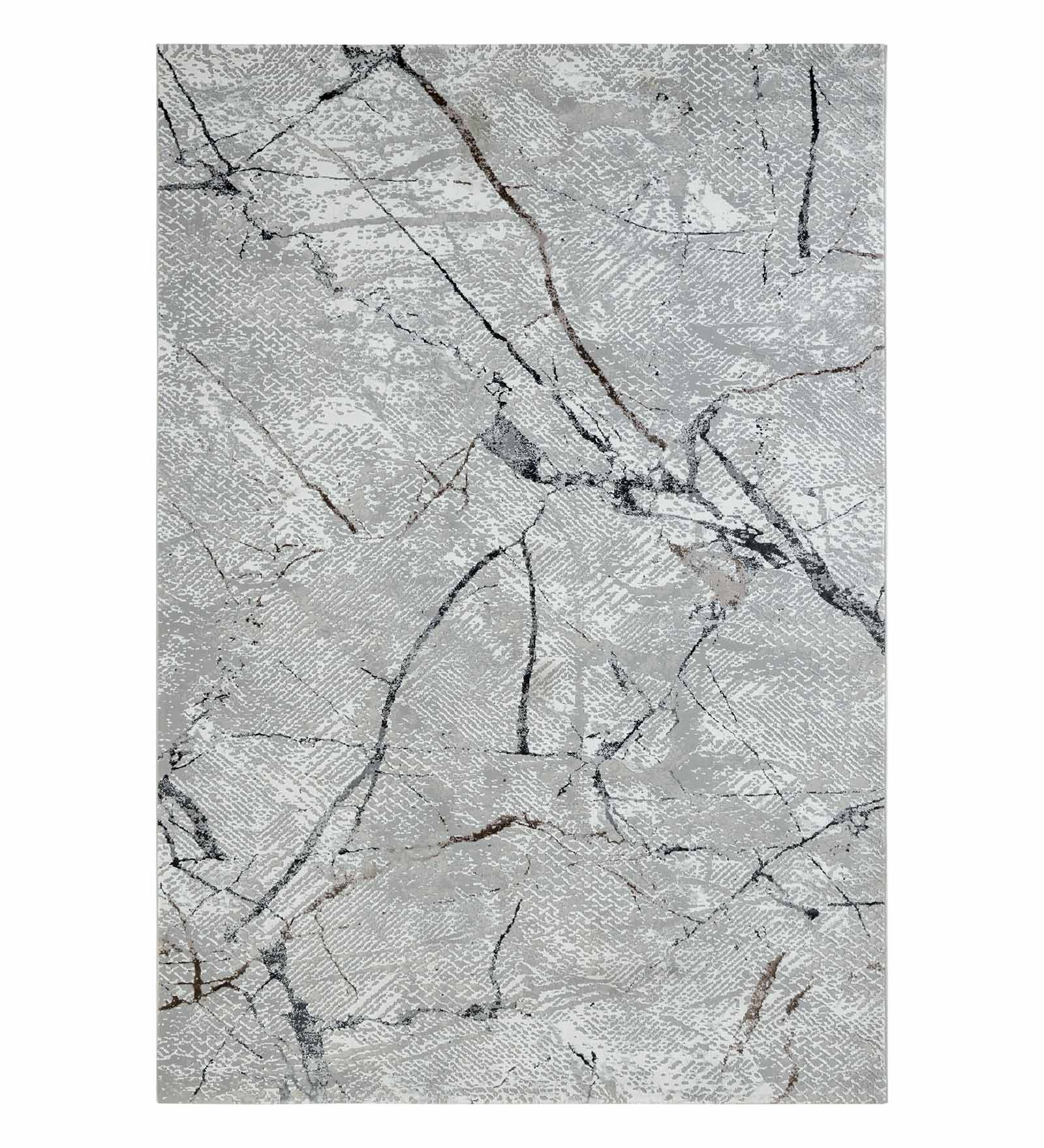 Penny Polyester Abstract Carpet Grey