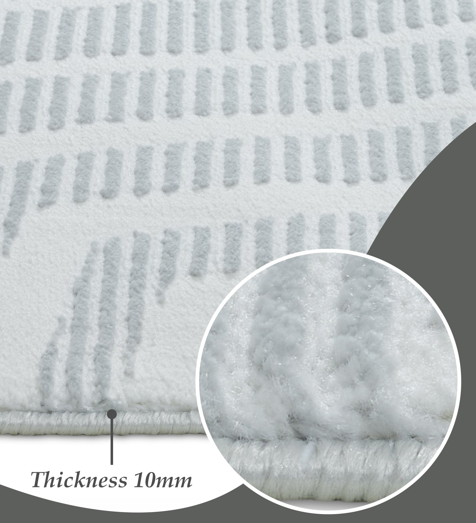 Penny Polyester Abstract Carpet Grey