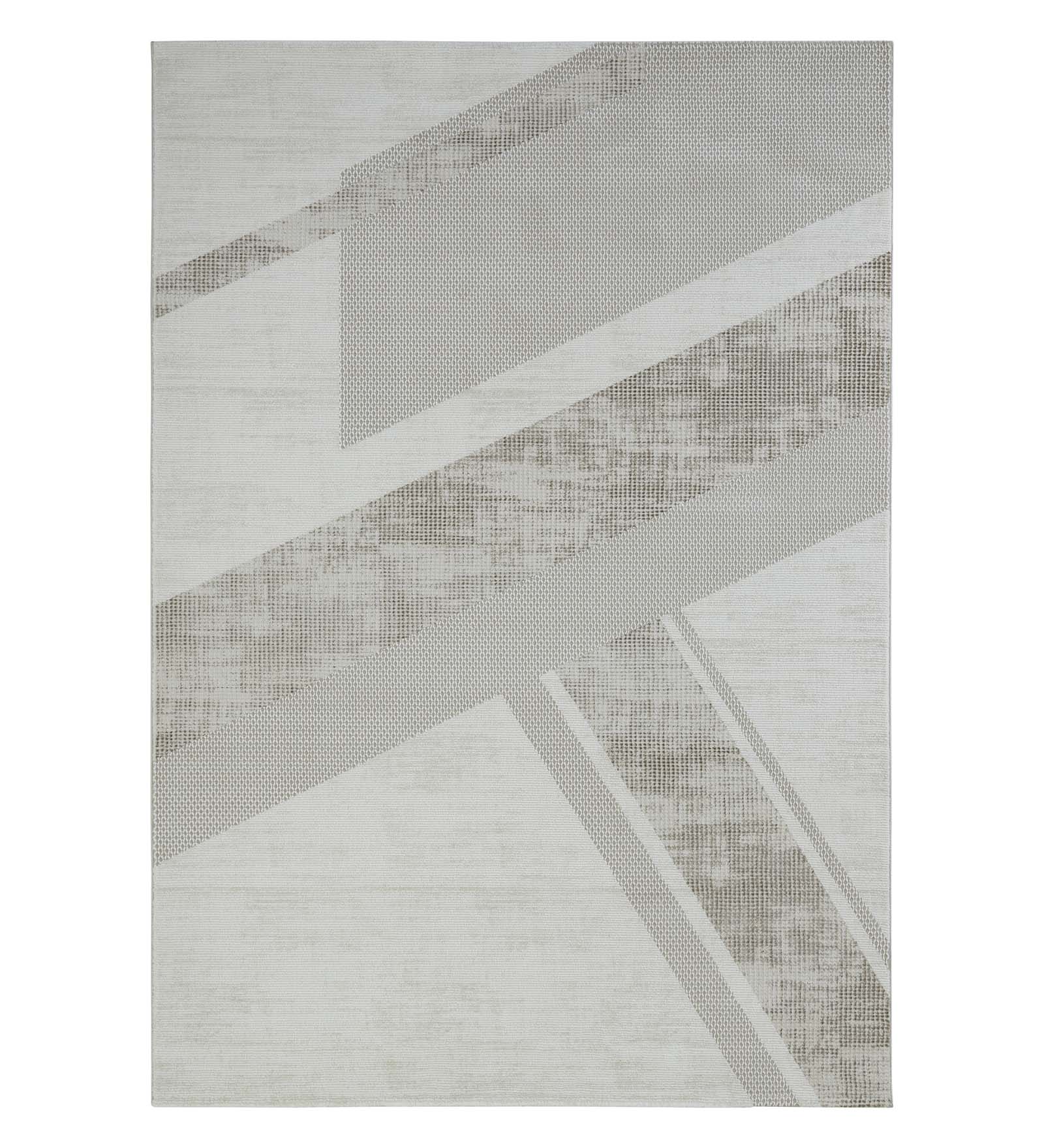 Penny Polyester Abstract Carpet Cream