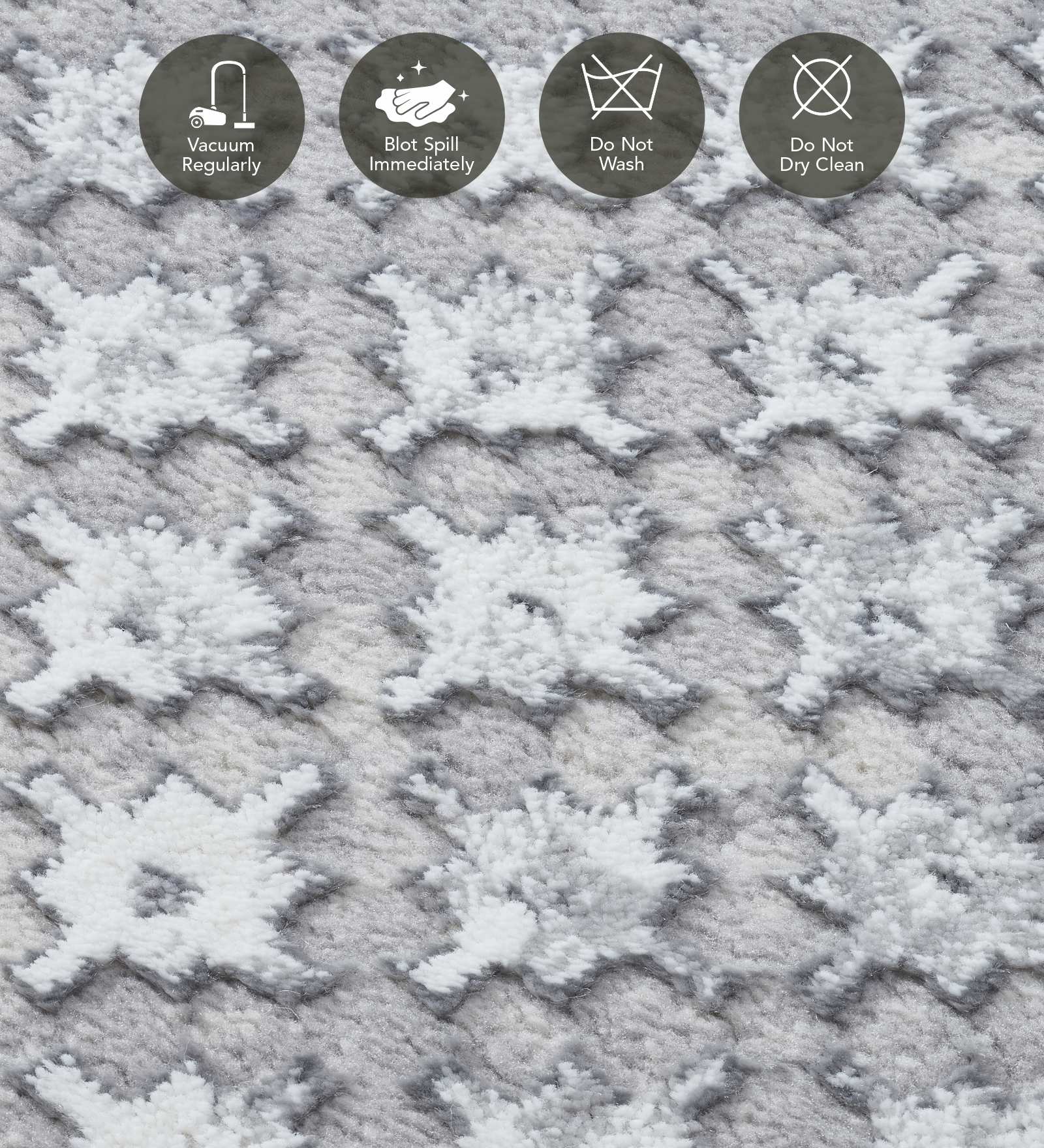 Penny Polyester Abstract Carpet Grey