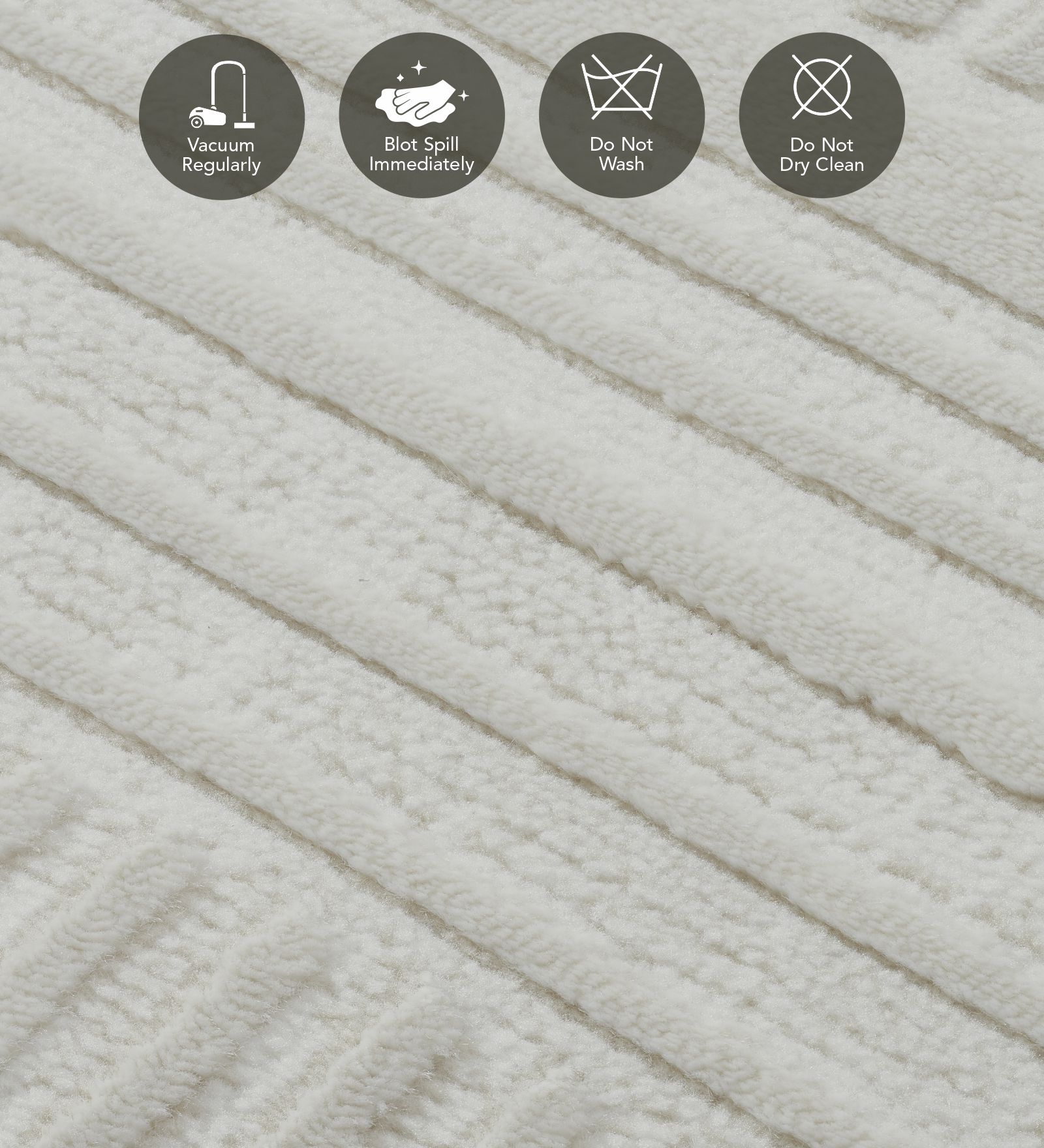 Penny Polyester Abstract Carpet Cream