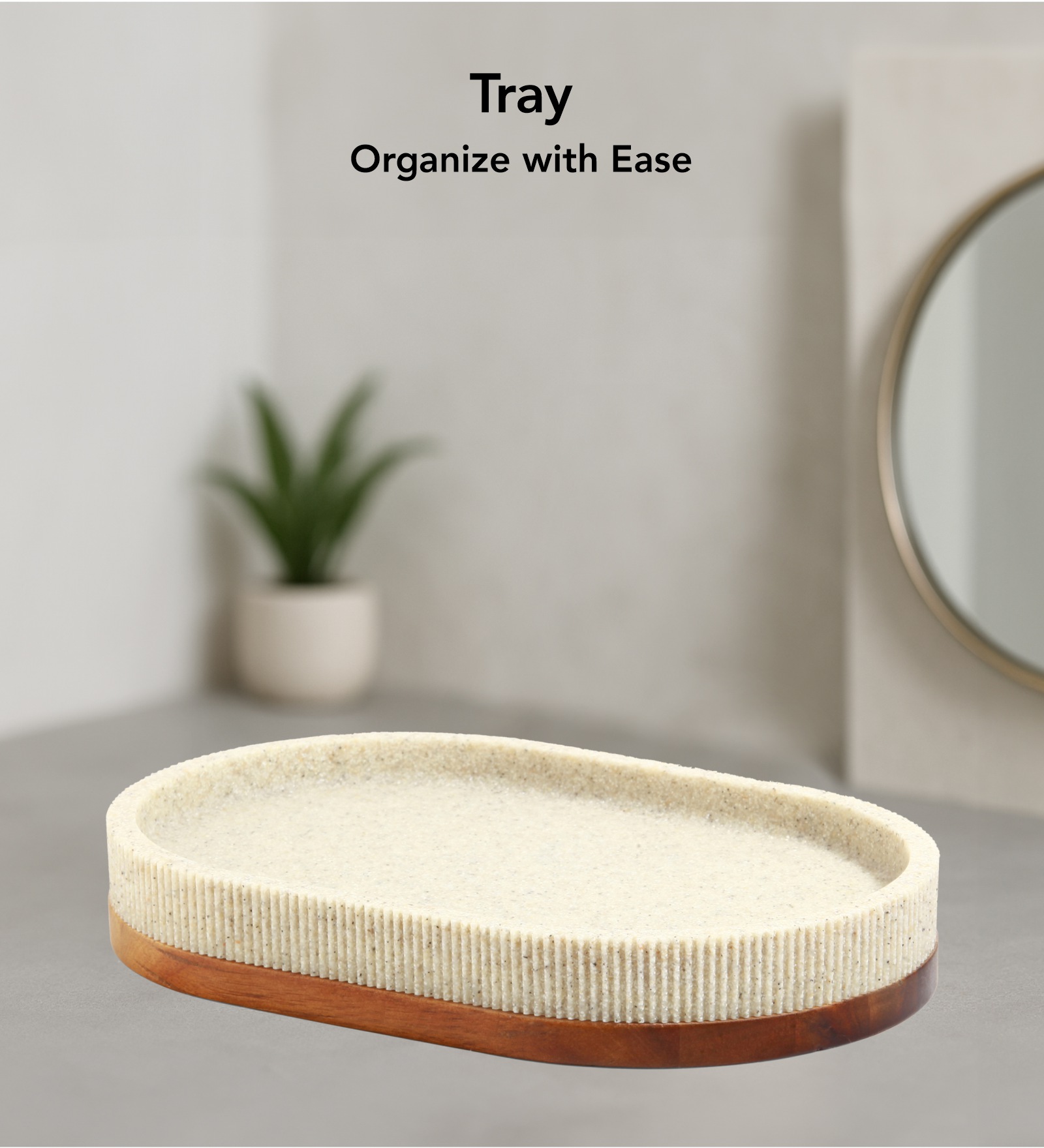 Myra 3 Pcs Polyresin Bath Set Beige & Brown