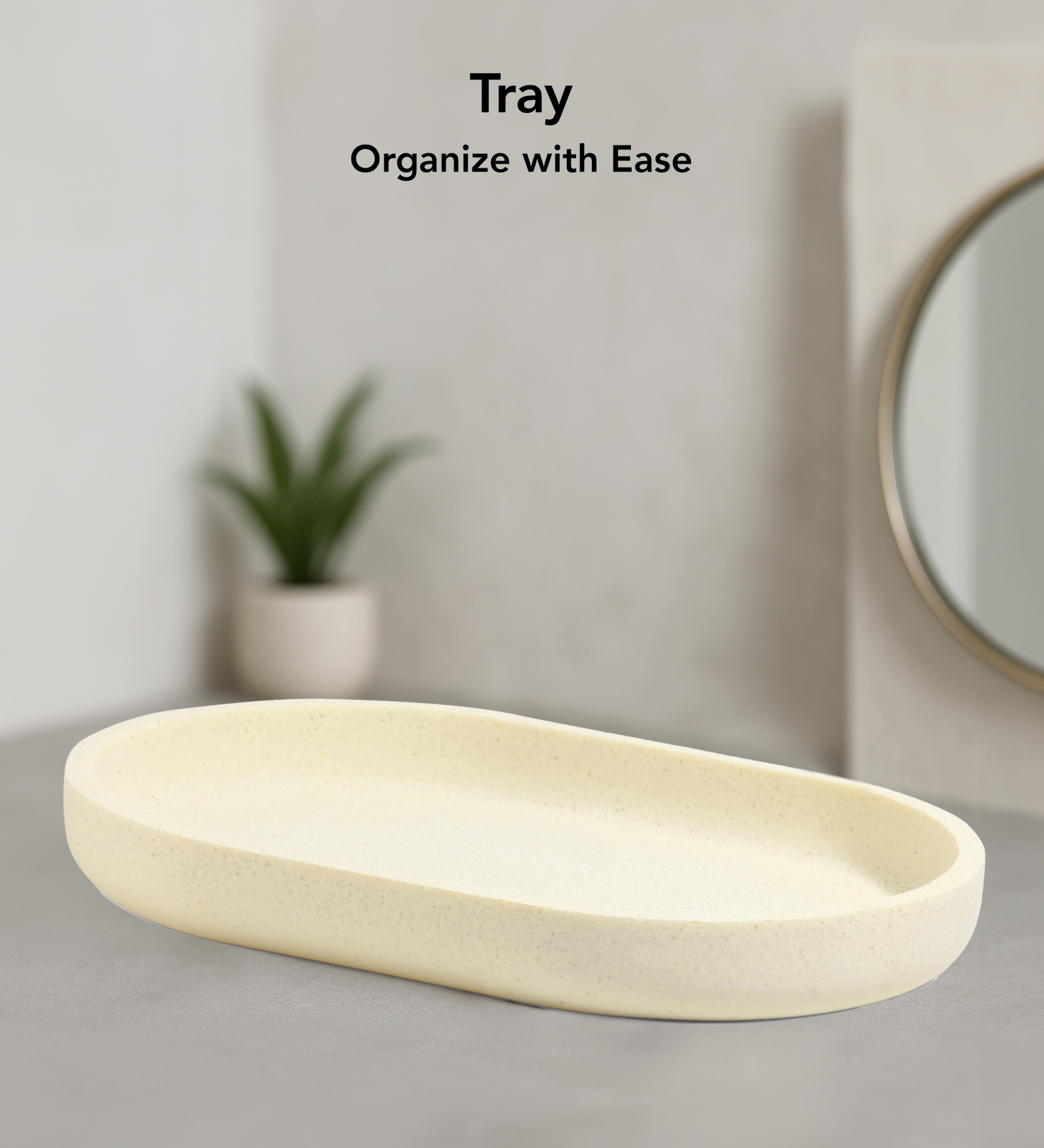 Myra 3 Pcs Polyresin Bath Set Cream
