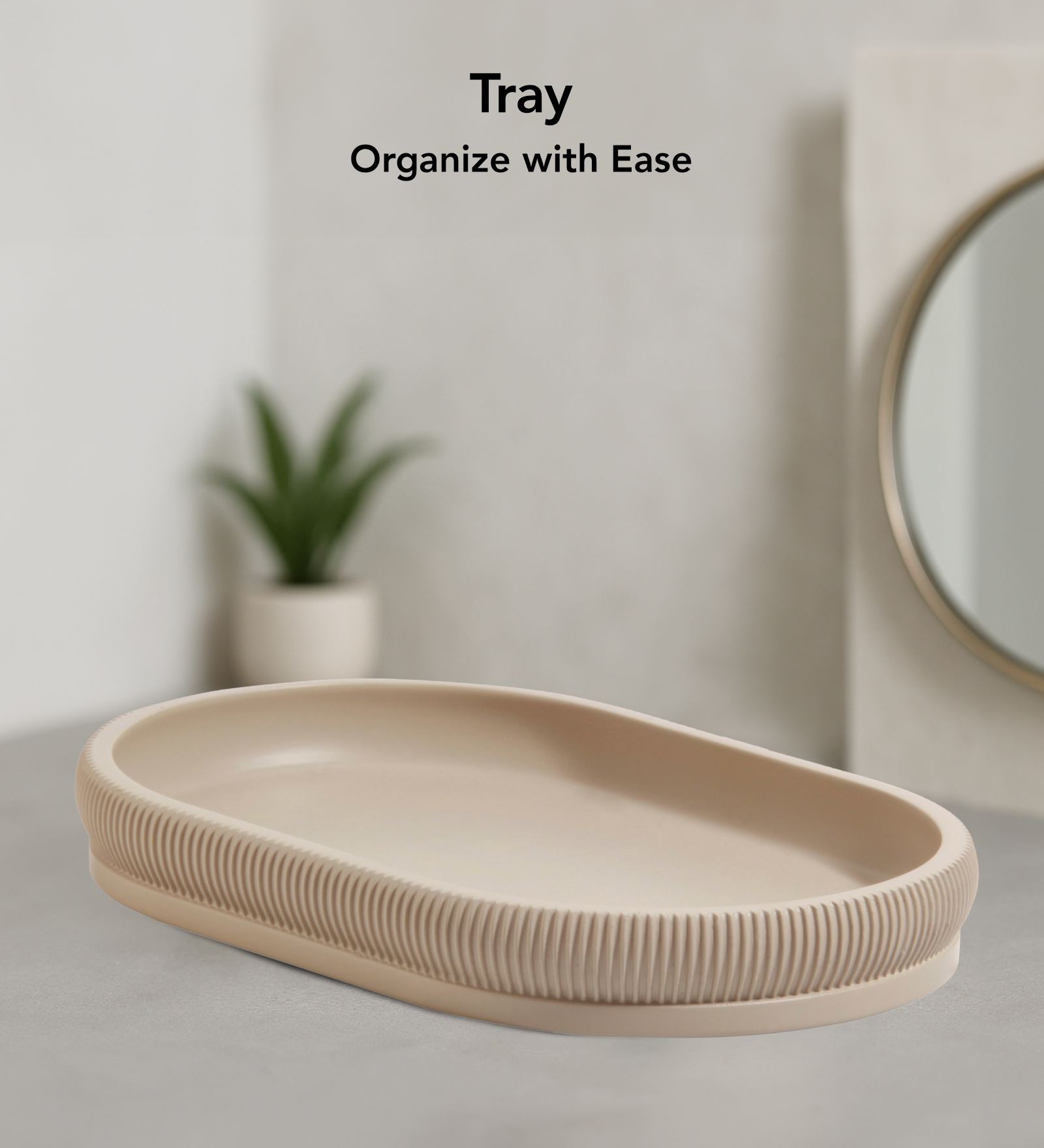 Myra 3 Pcs Polyresin Bath Set Taupe