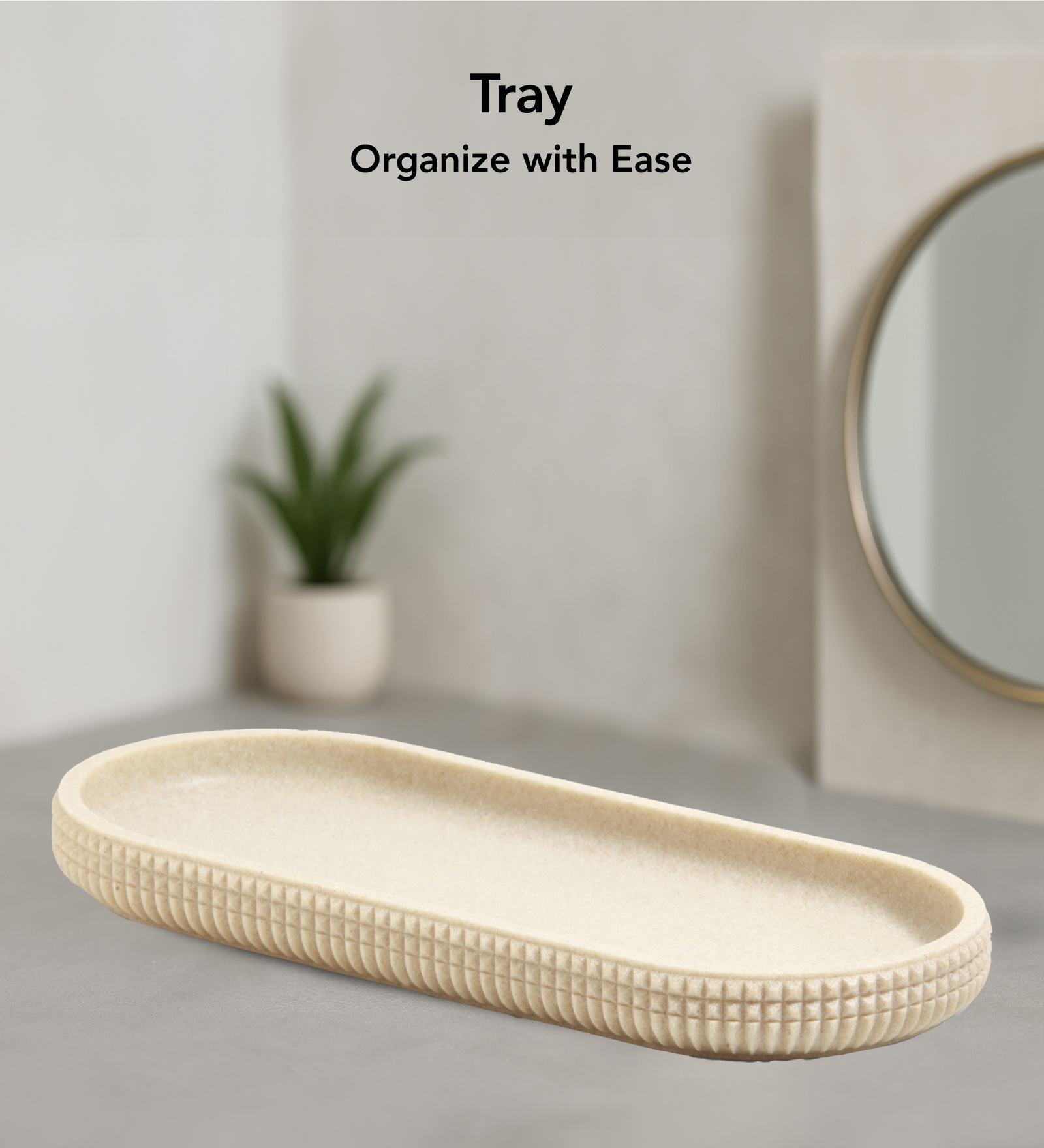 Myra 3 Pcs Polyresin Bath Set Dark Beige