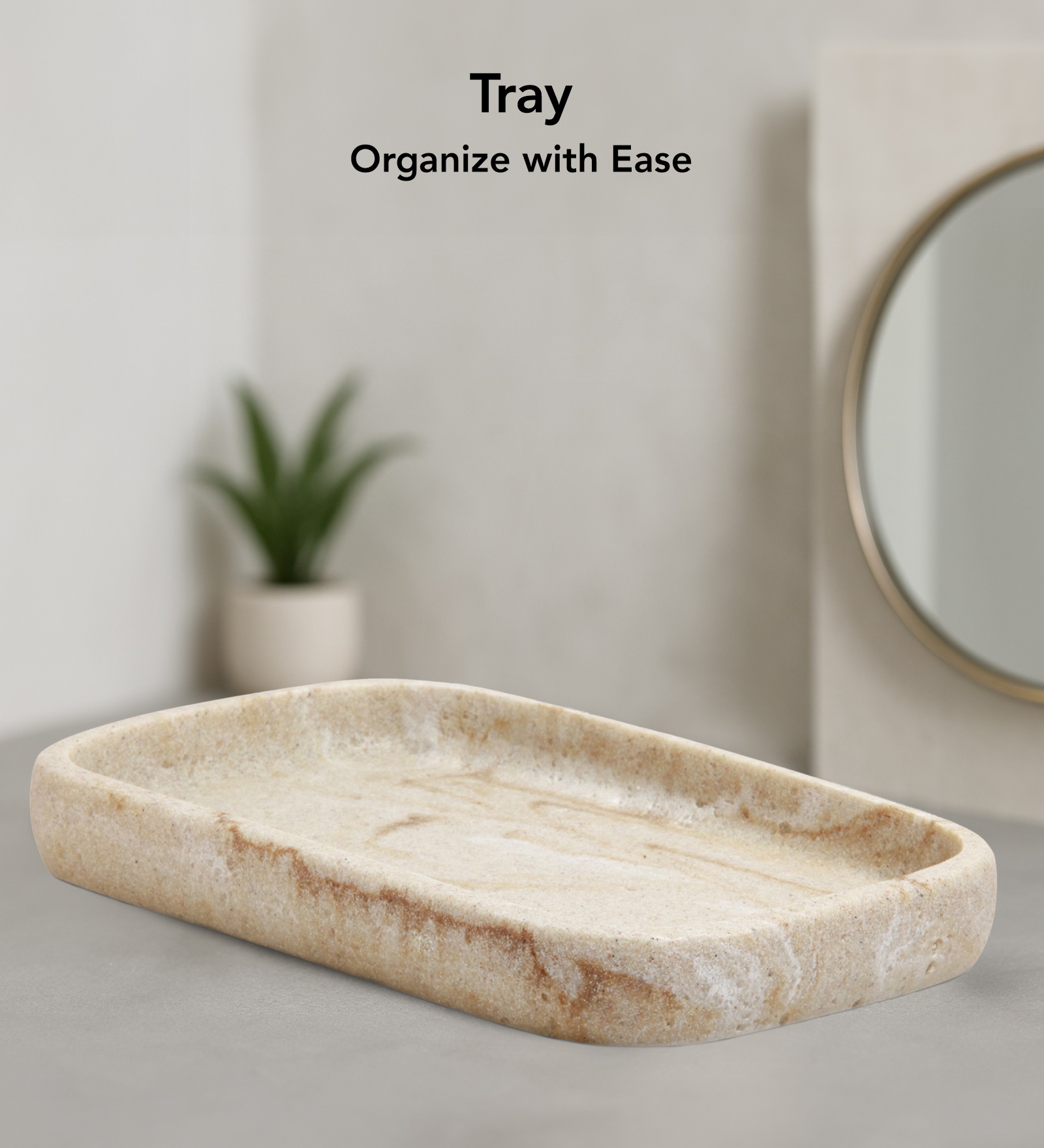 Myra 3 Pcs Polyresin Bath Set Beige