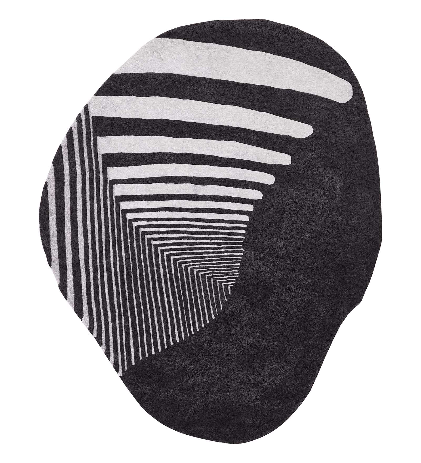 Shapescape Polyester Abstract Carpet Charcoal