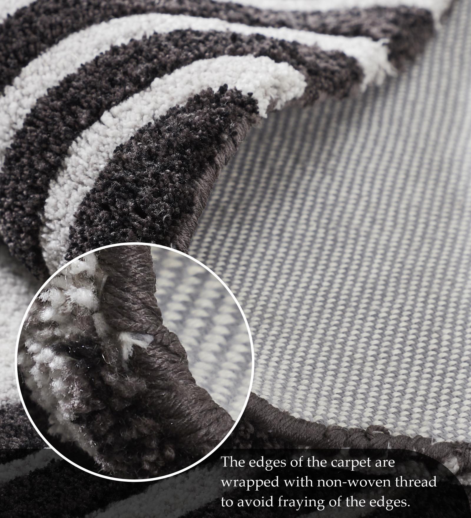 Shapescape Polyester Abstract Carpet Charcoal