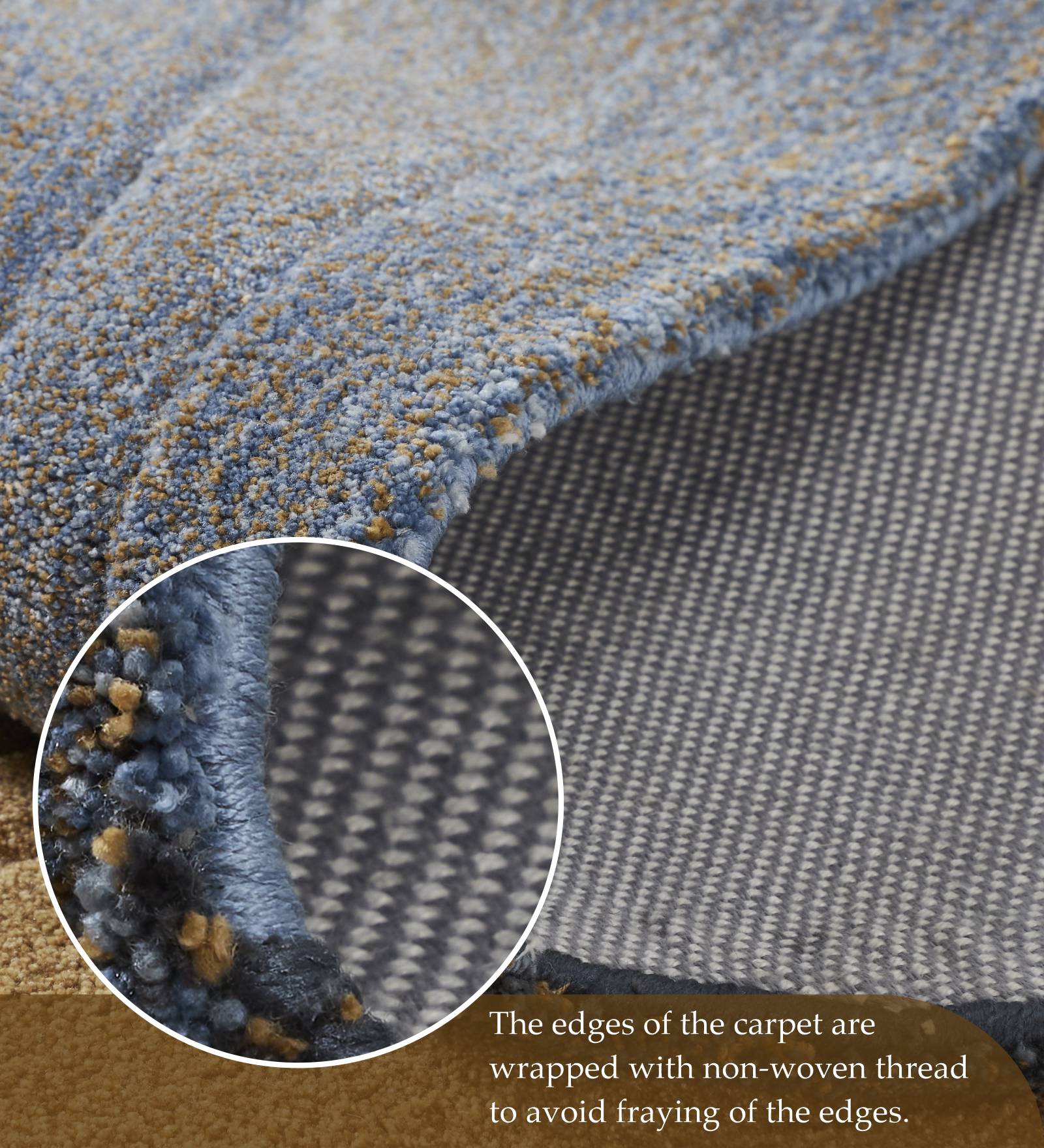 Shapescape Polyester Abstract Carpet Beige