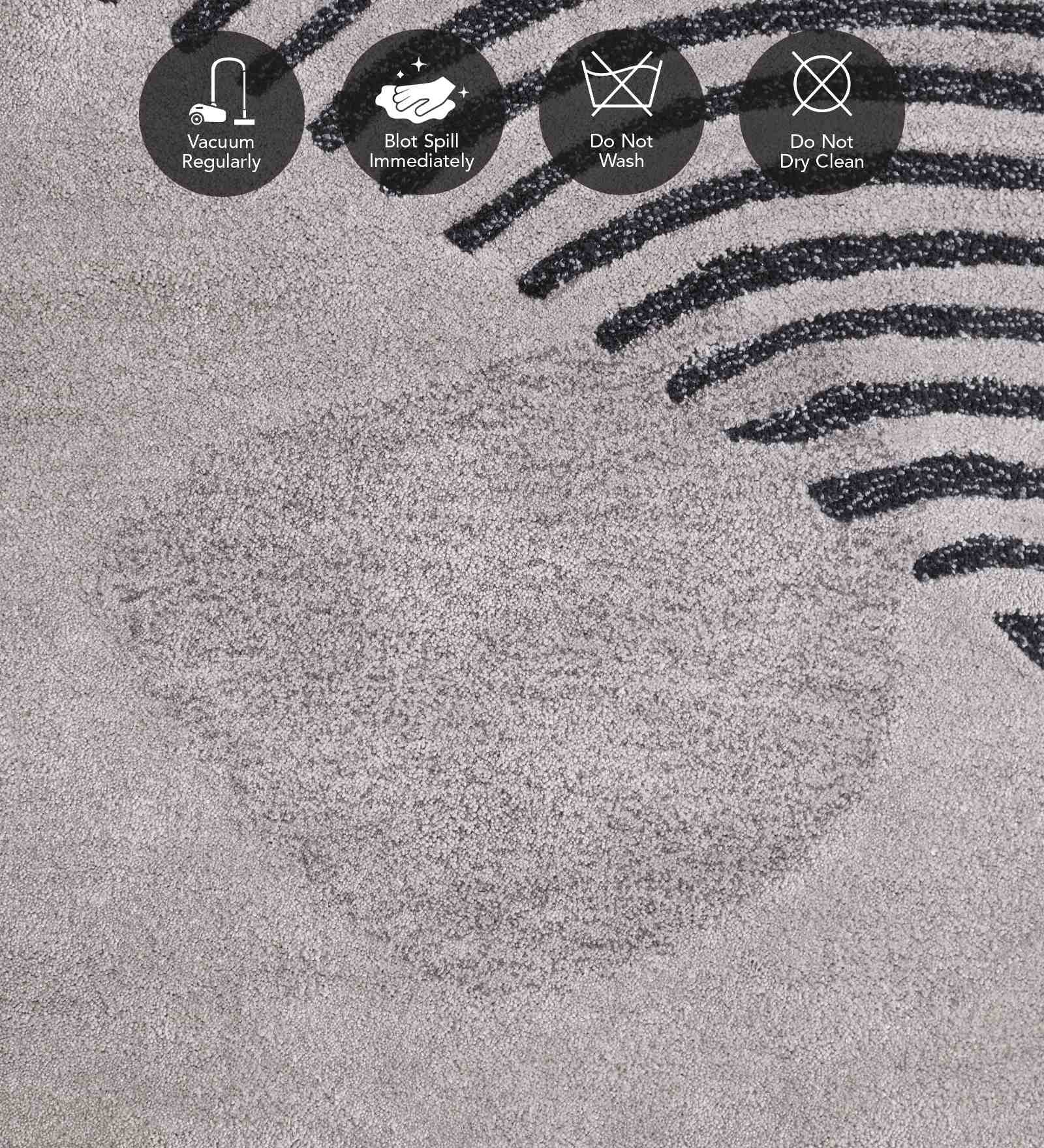 Shapescape Polyester Abstract Carpet Beige