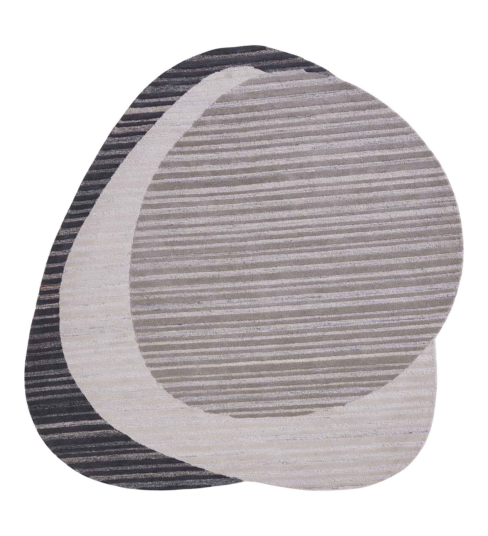 Shapescape Polyester Abstract Carpet L Grey