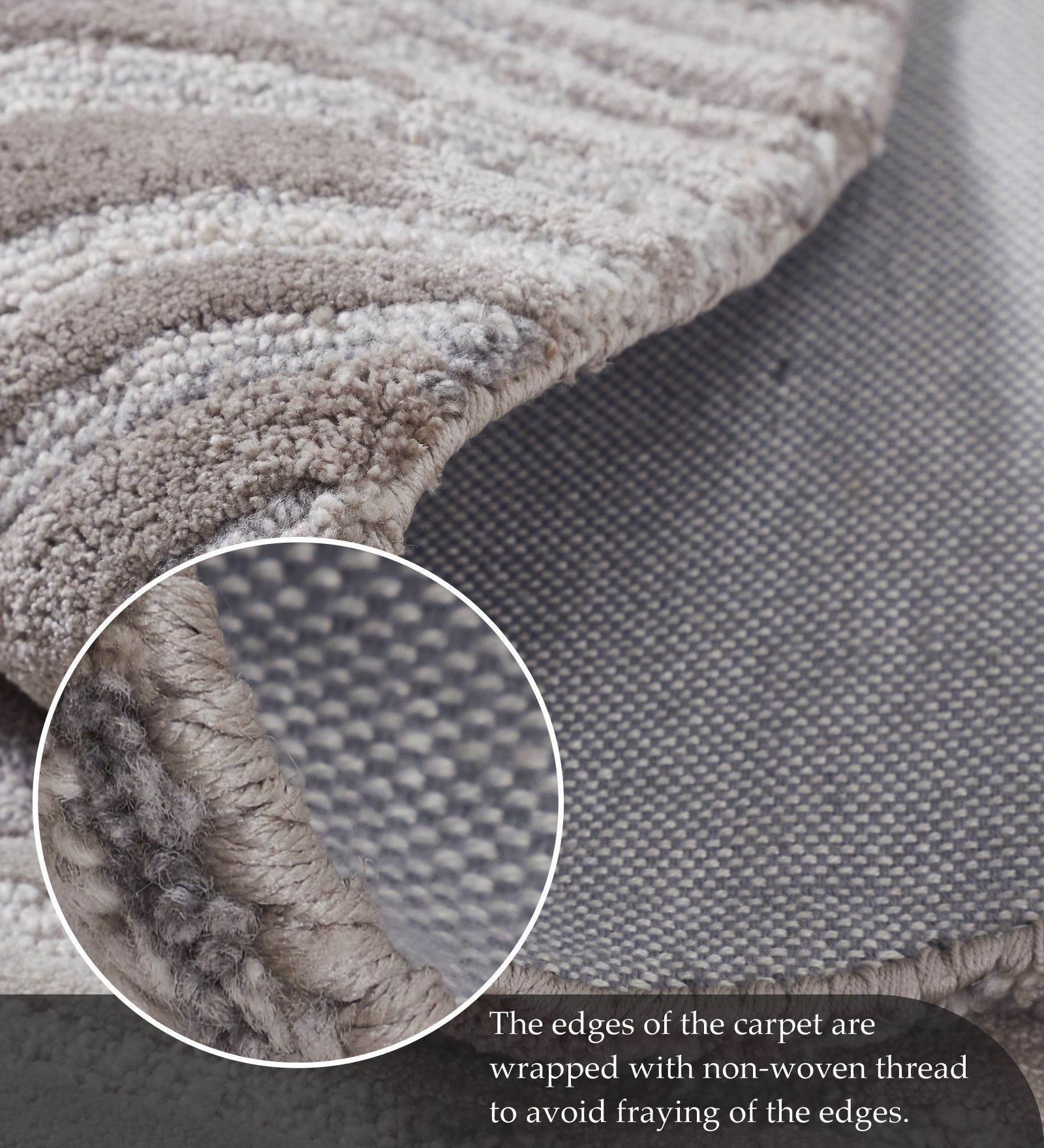 Shapescape Polyester Abstract Carpet L Grey