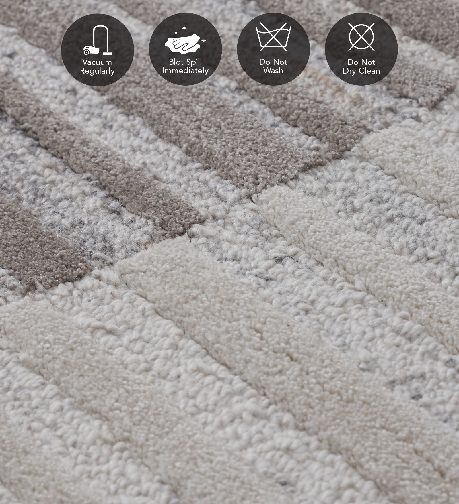 Shapescape Polyester Abstract Carpet L Grey