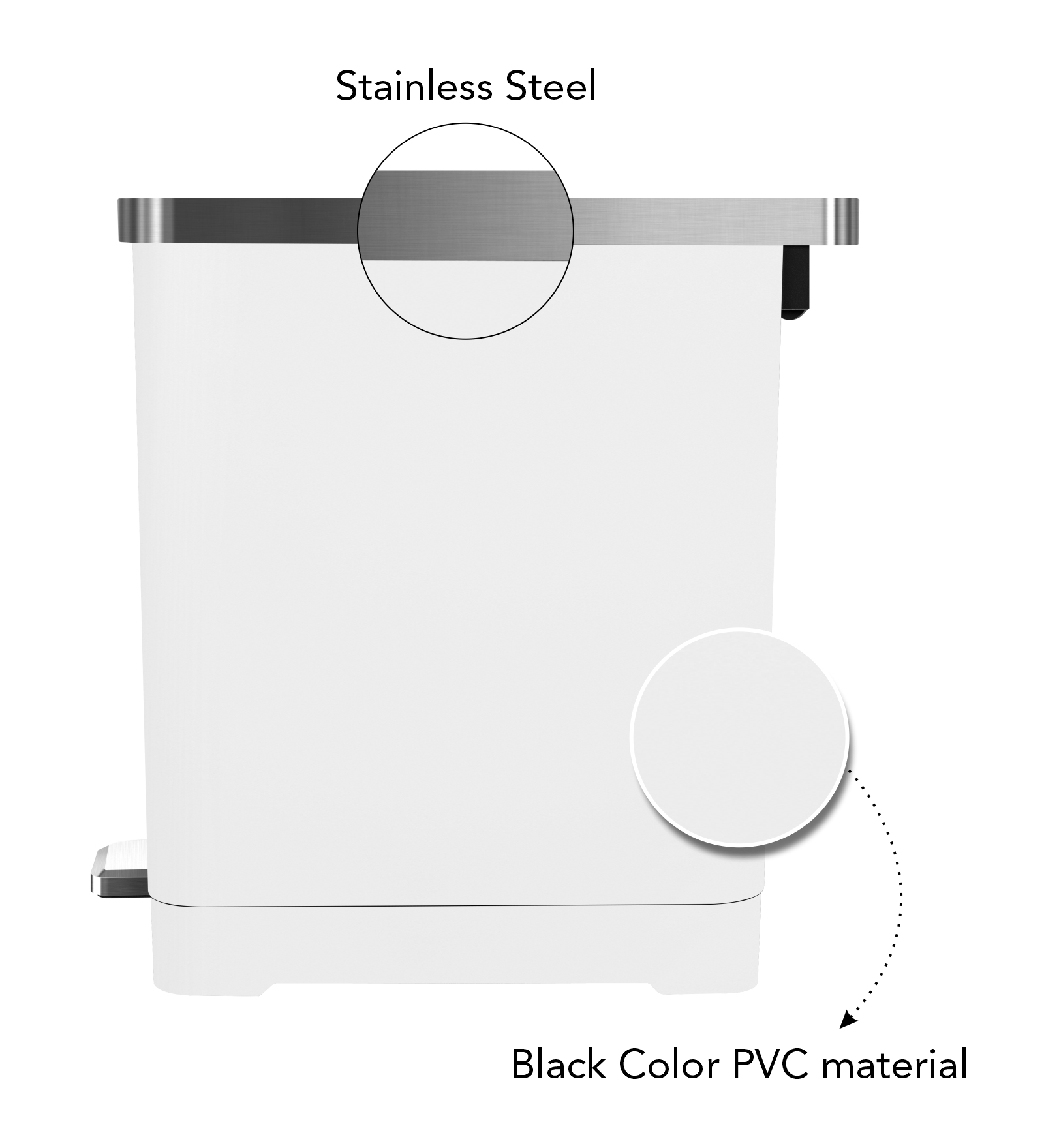 Eko 6377 Hana Fingerprint Resistant Plastic Bin White