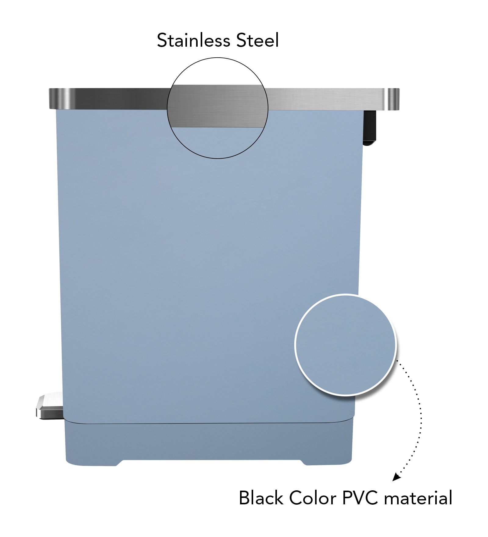 Eko 6377 Hana Fingerprint Resistant Plastic Bin Blue