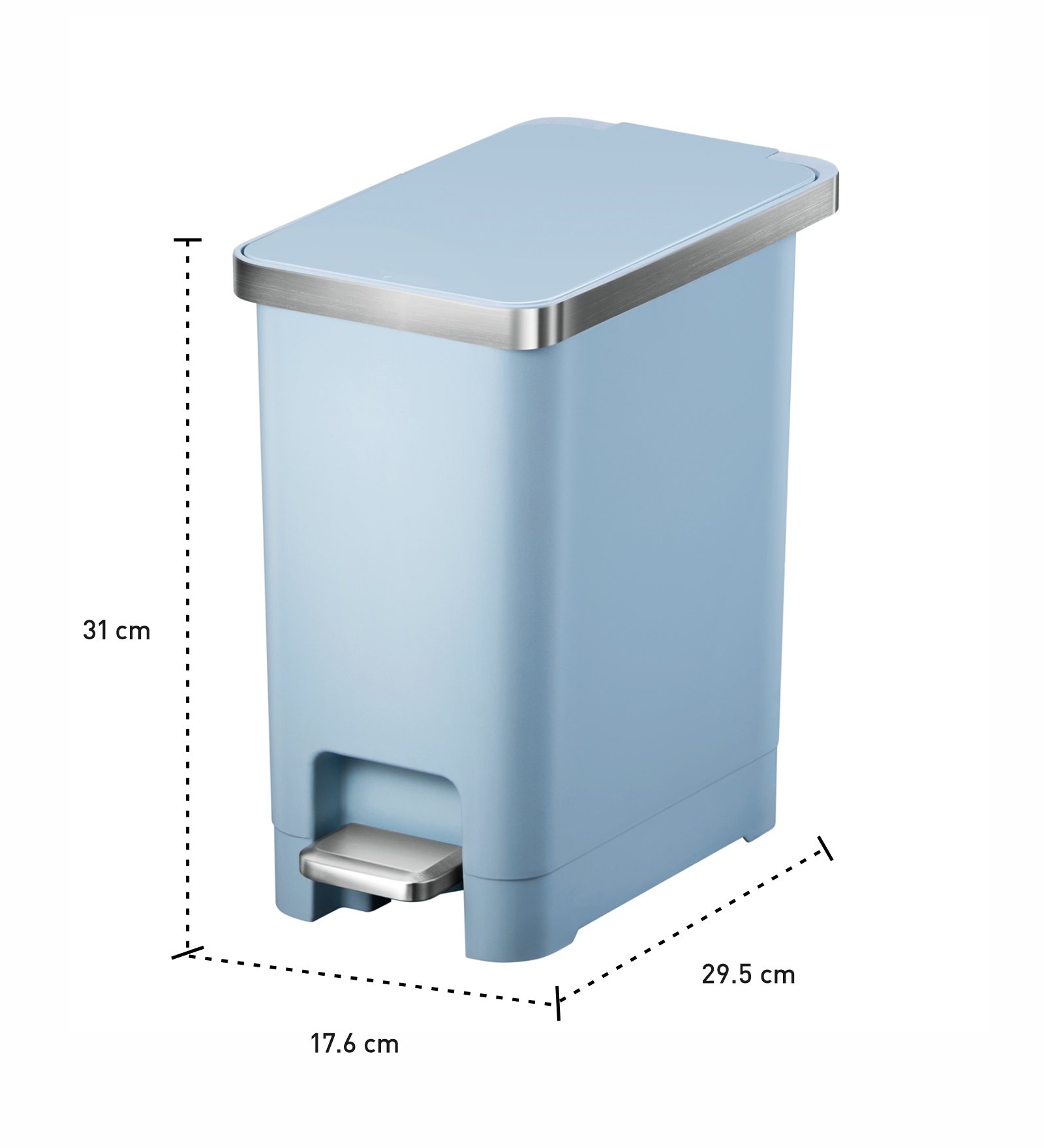 Eko 6377 Hana Fingerprint Resistant Plastic Bin Blue