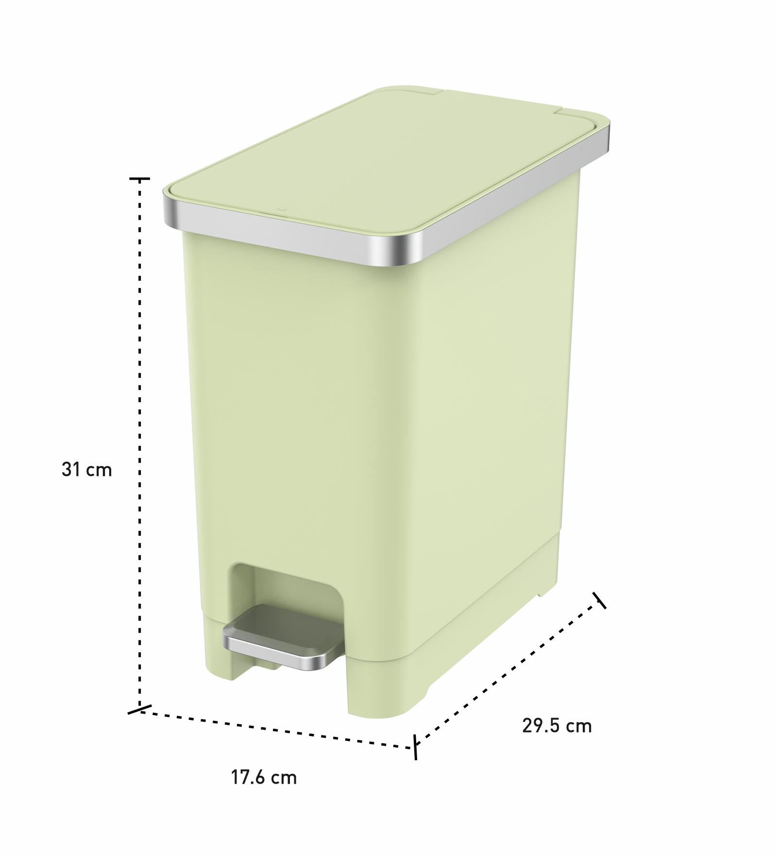 Eko 6377 Hana Fingerprint Resistant Plastic Bin Green