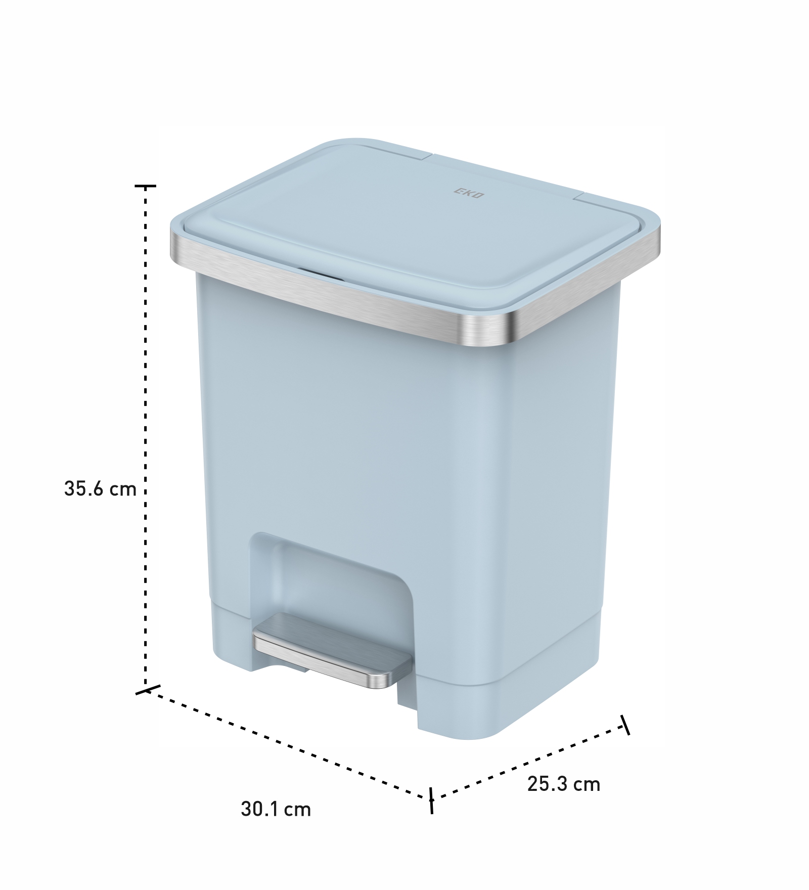 Eko 6388 Hana Fingerprint Resistant Plastic Bin Blue