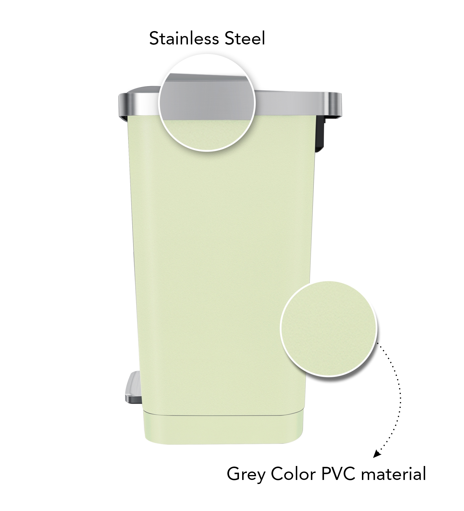 Eko 6388 Hana Fingerprint Resistant Plastic Bin Green