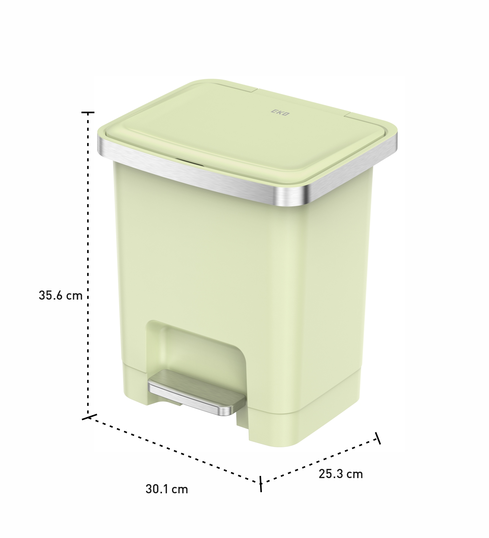 Eko 6388 Hana Fingerprint Resistant Plastic Bin Green